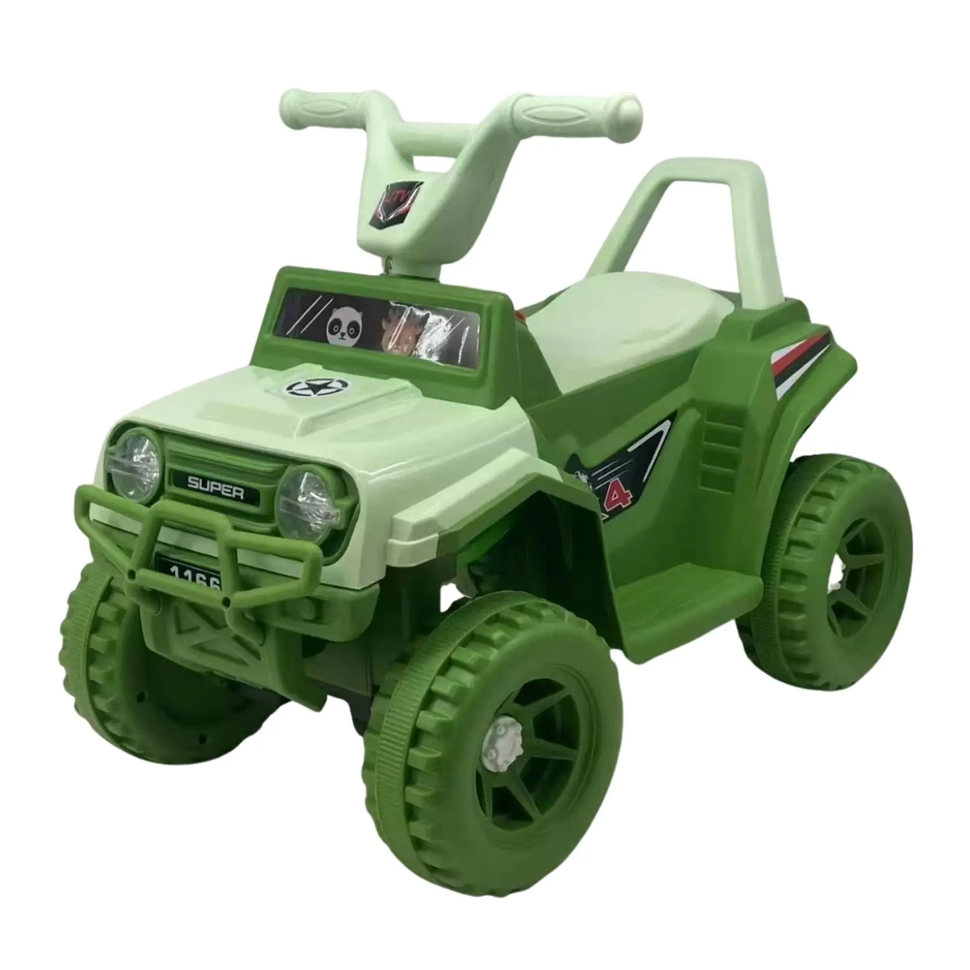 Moto Batería Eléctrico Infantil Rock Verde Juguete  1