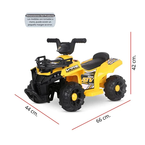 Moto Batería Eléctrico Infantil Rock Amarilla Juguete 