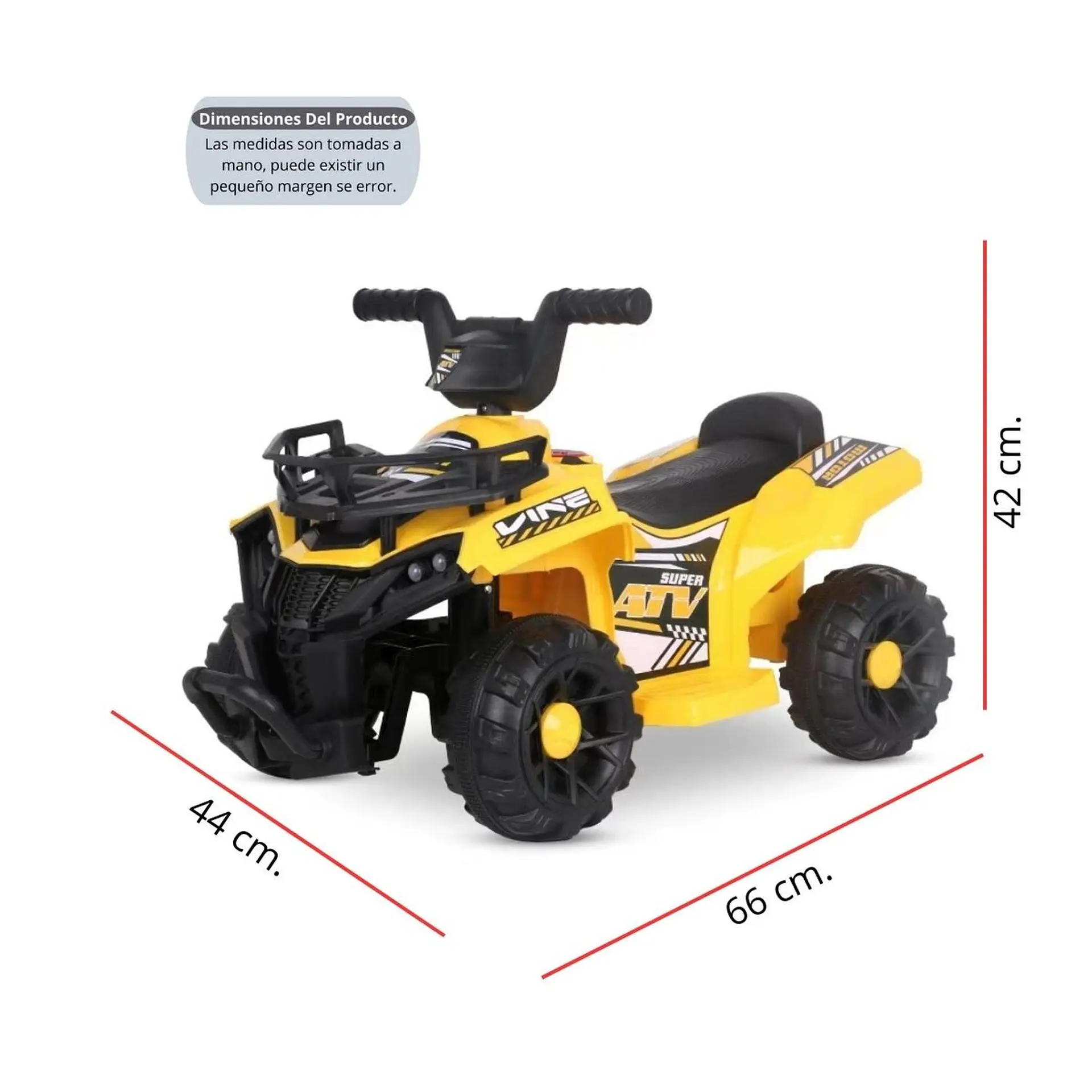 Moto Batería Eléctrico Infantil Rock Amarilla Juguete  2