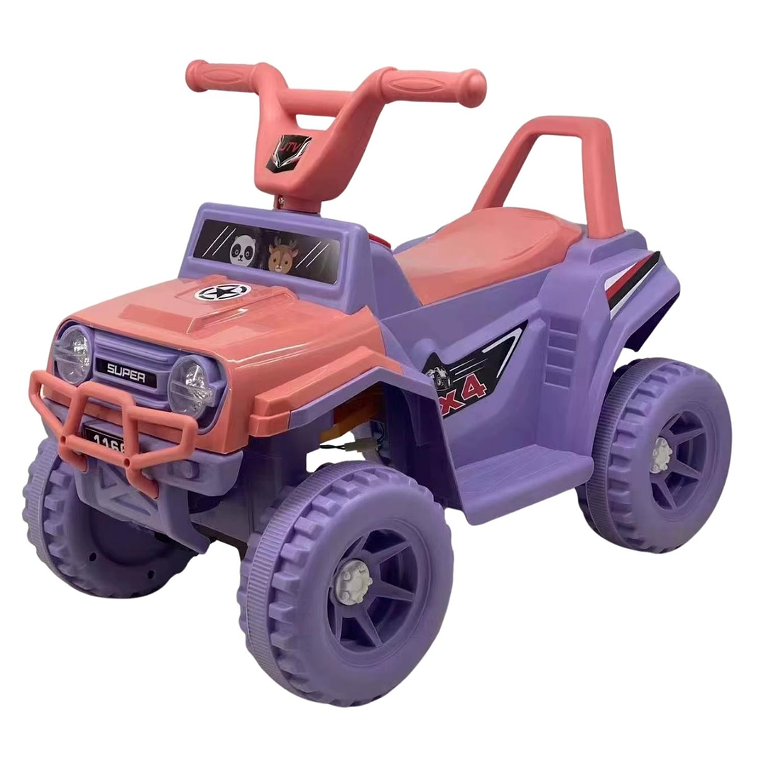 Moto Electrica Bateria Jeep Niño Luz + Sonido 1166 Rosa 1