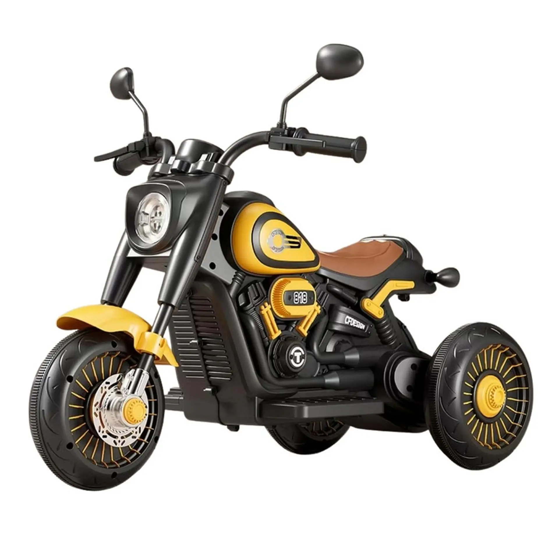 Moto Batería Eléctrico Infantil Neo Amarilla Juguete  1