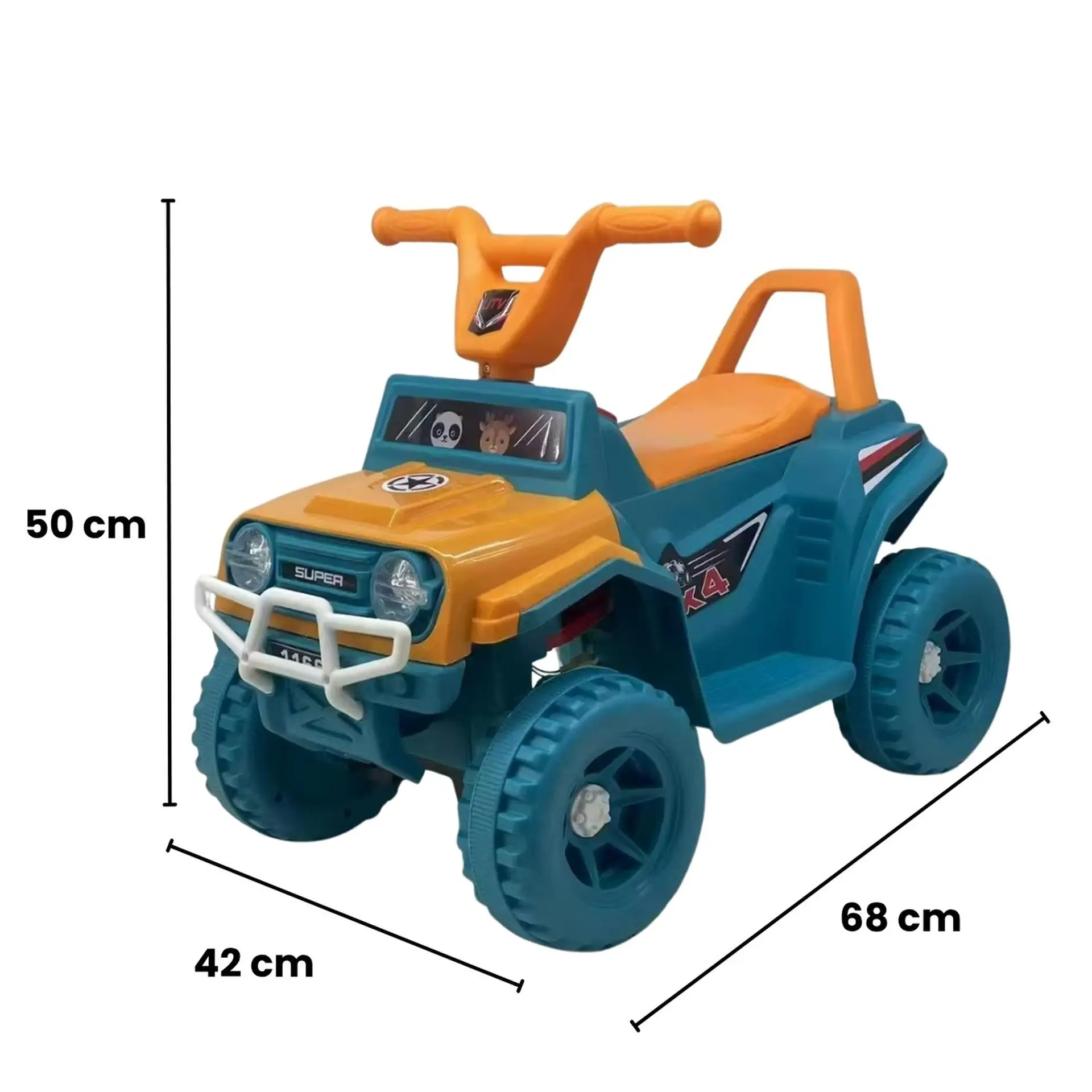 Moto Batería Eléctrico Infantil Rock Naranja Juguete  2
