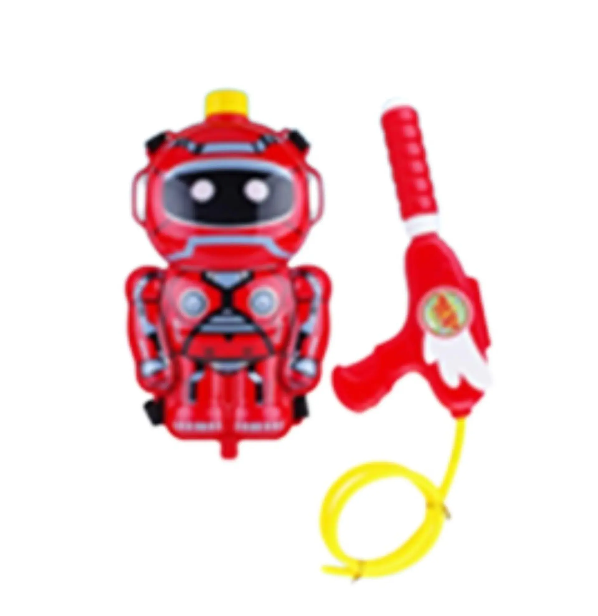 Pistola Agua Con Mochila Robot Rojo Lanza Agua 1