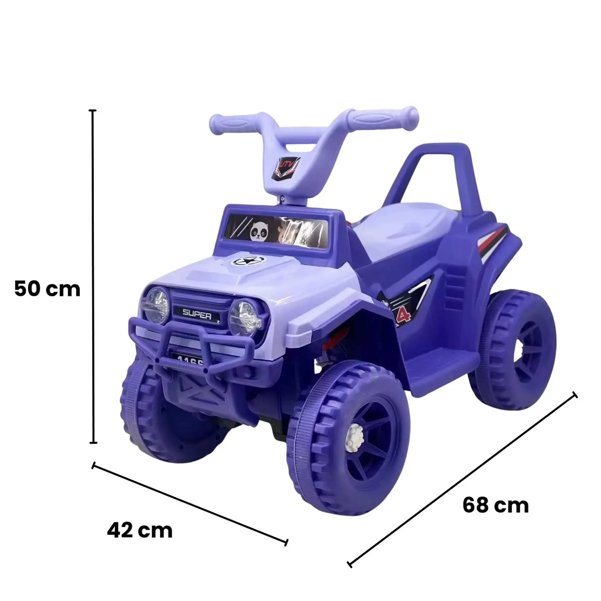 Moto Batería Eléctrico Infantil Rock Morada Juguete  2