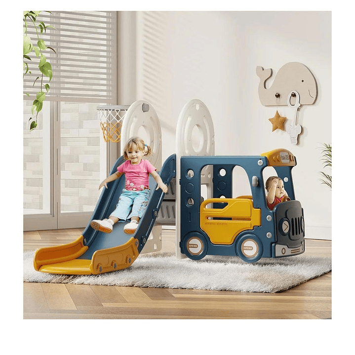 Juego Resbalin Tobogan Casa Club De Juegos Smile Bus 4