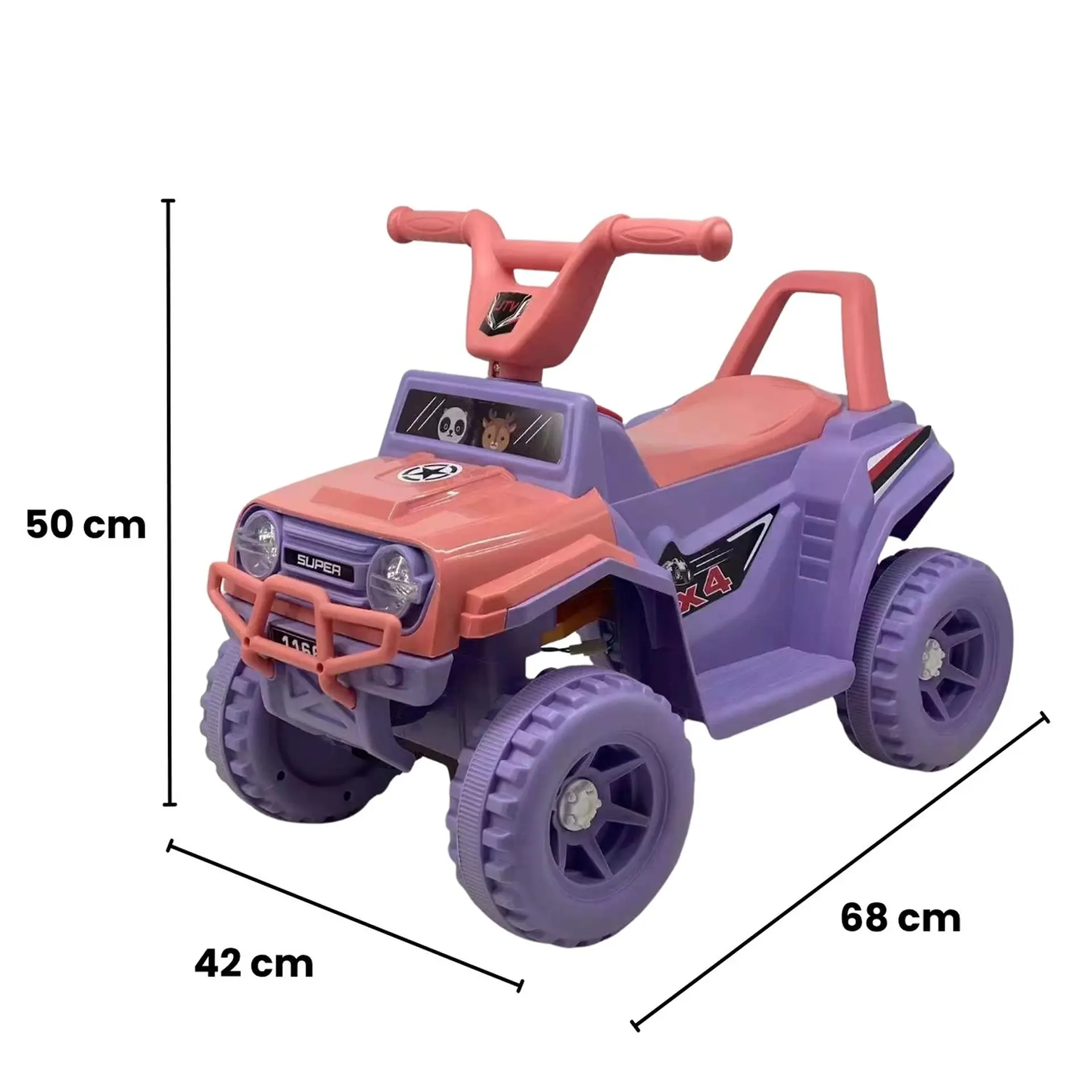 Moto Batería Eléctrico Infantil Rock Rosa Juguete  2