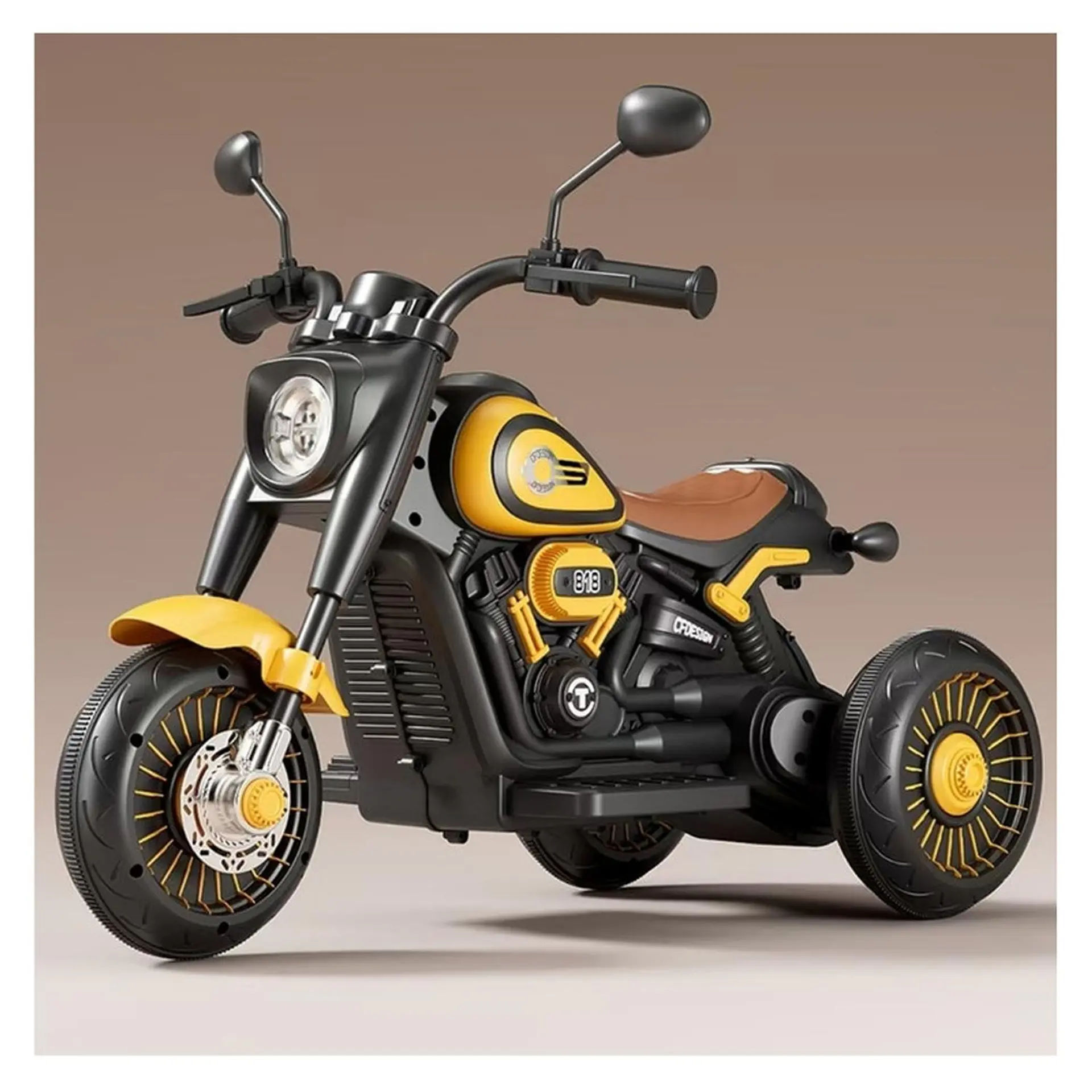 Moto Batería Eléctrico Infantil Neo Amarilla Juguete  2