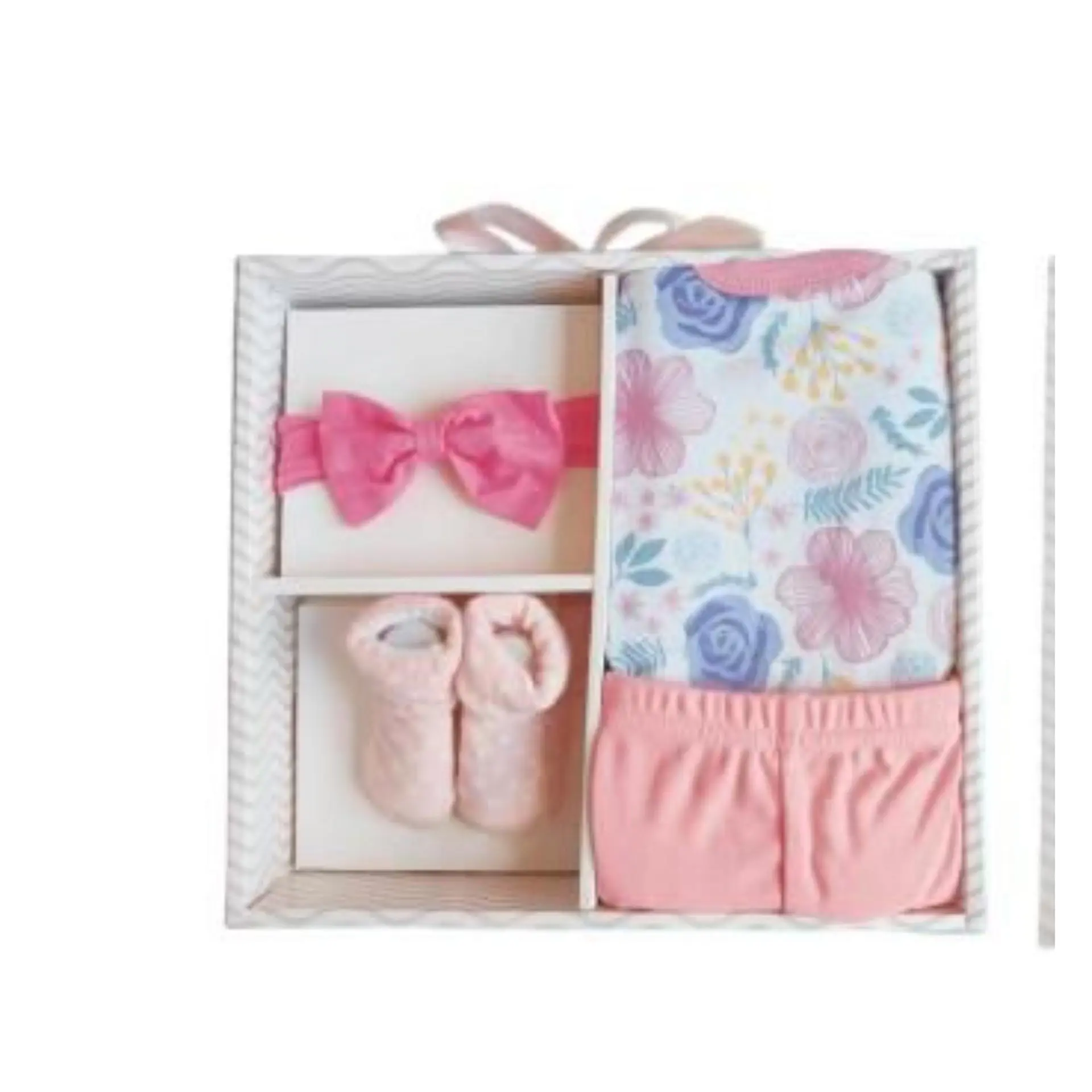 Set Bebe Ajuar Recien Nacido 4 Piezas En Caja Regalo Niñ 1