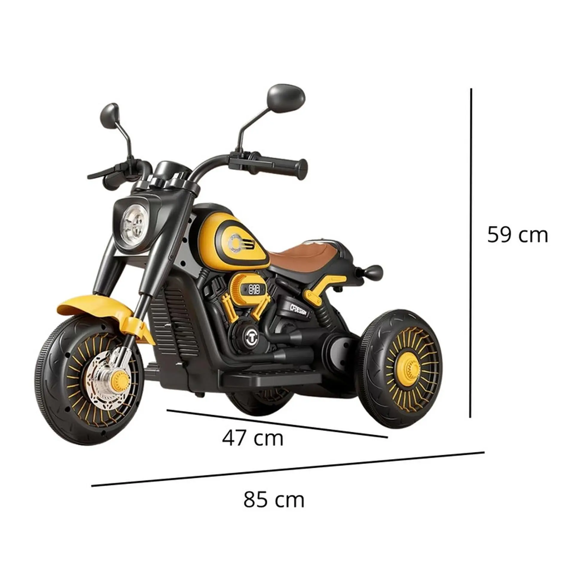 Moto Batería Eléctrico Infantil Neo Amarilla Juguete  3