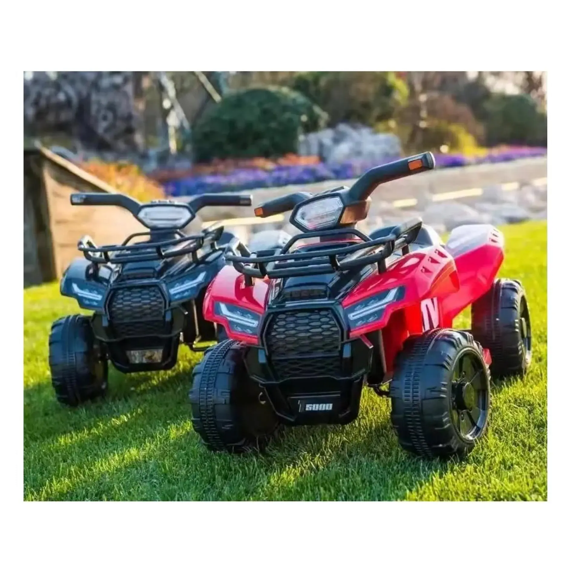 Moto Batería Eléctrico Infantil Quad Roja Juguete  5