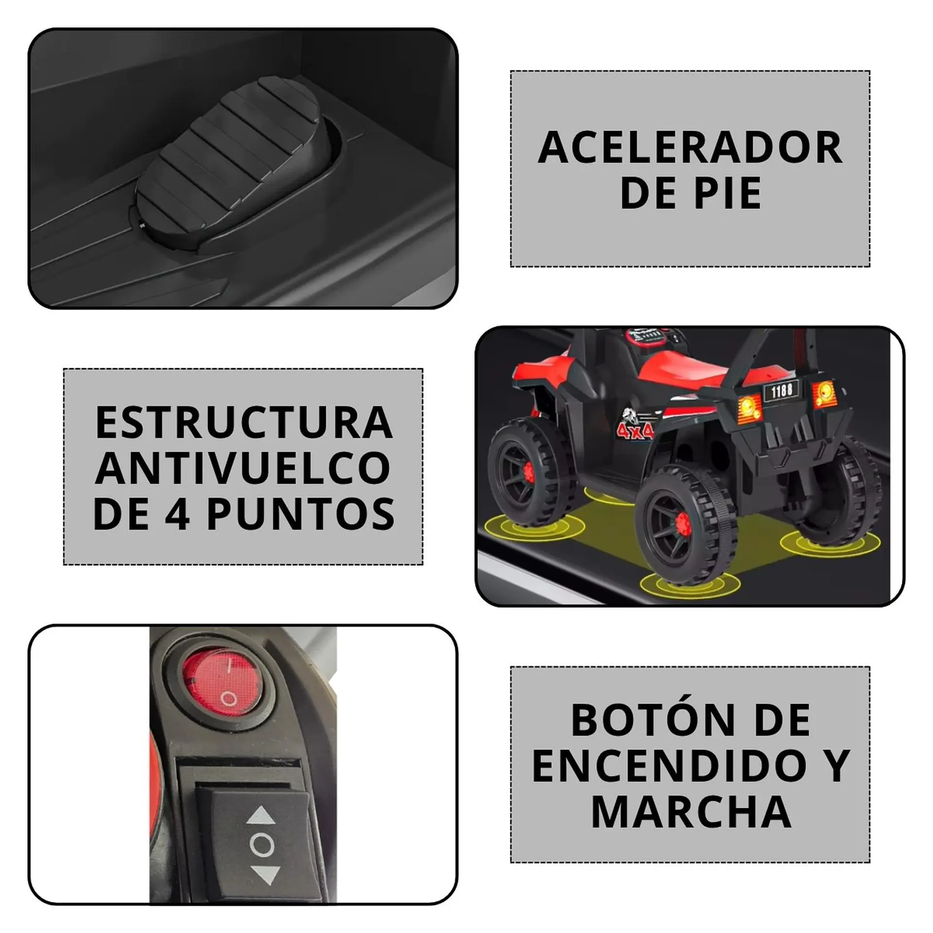 Moto Batería Eléctrico Infantil Rock Rosa Juguete  4