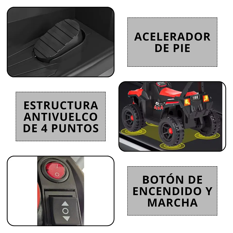 Moto Batería Eléctrico Infantil Rock Rosa Juguete  4