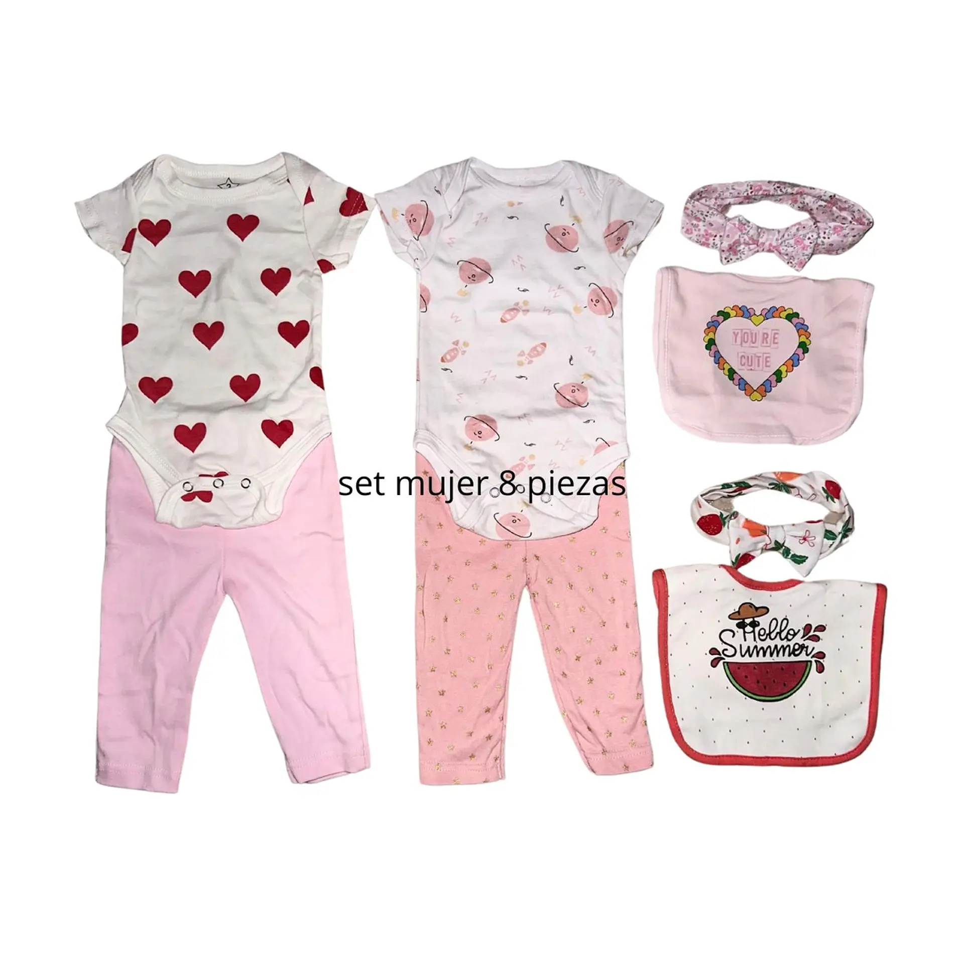 Set Bebe Ajuar Recien Nacido En Caja Regalo 8 Piezas Niñ 2