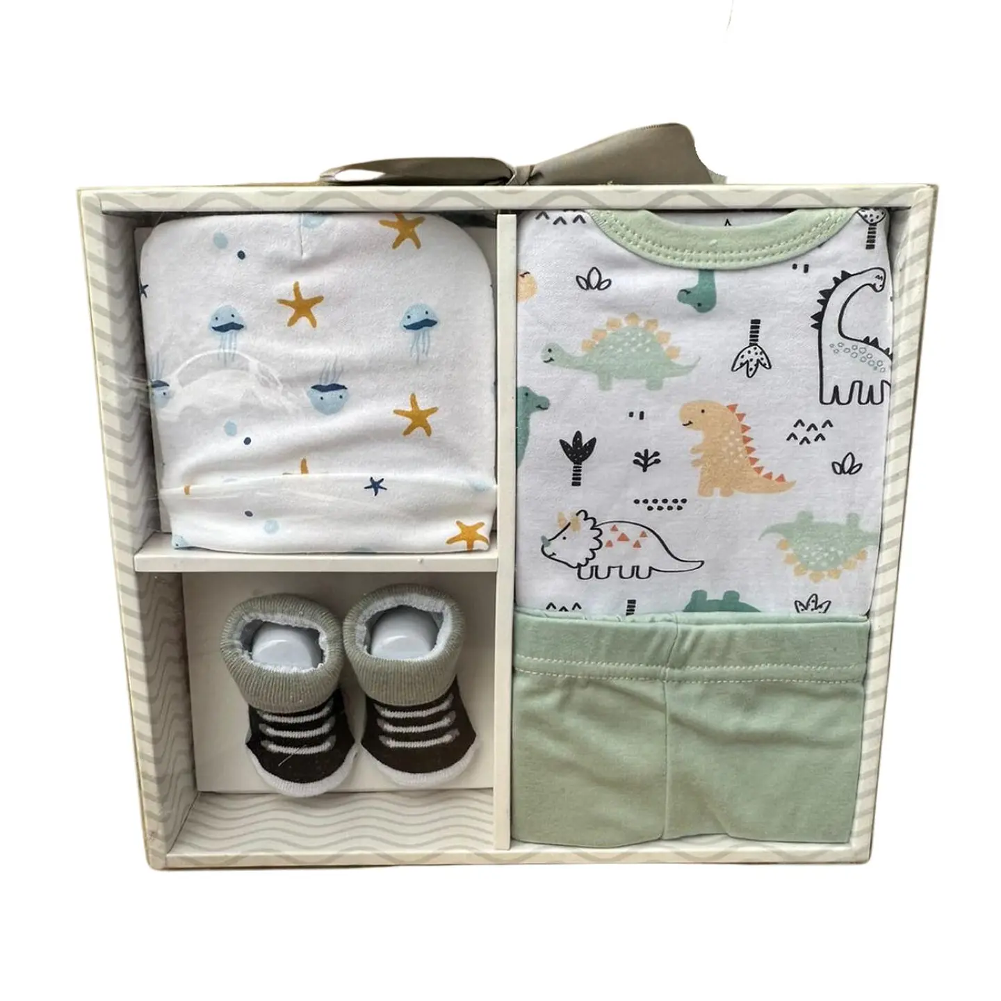 Set Bebe Ajuar Recien Nacido 4 Piezas En Caja Regalo Niñ 3