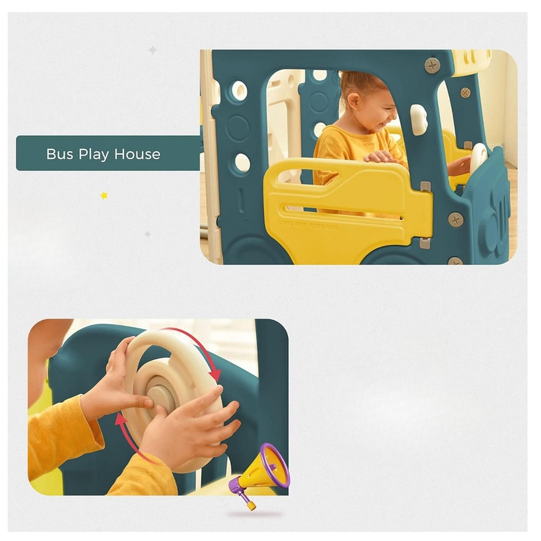 Juego Resbalin Tobogan Casa Club De Juegos Smile Bus 8