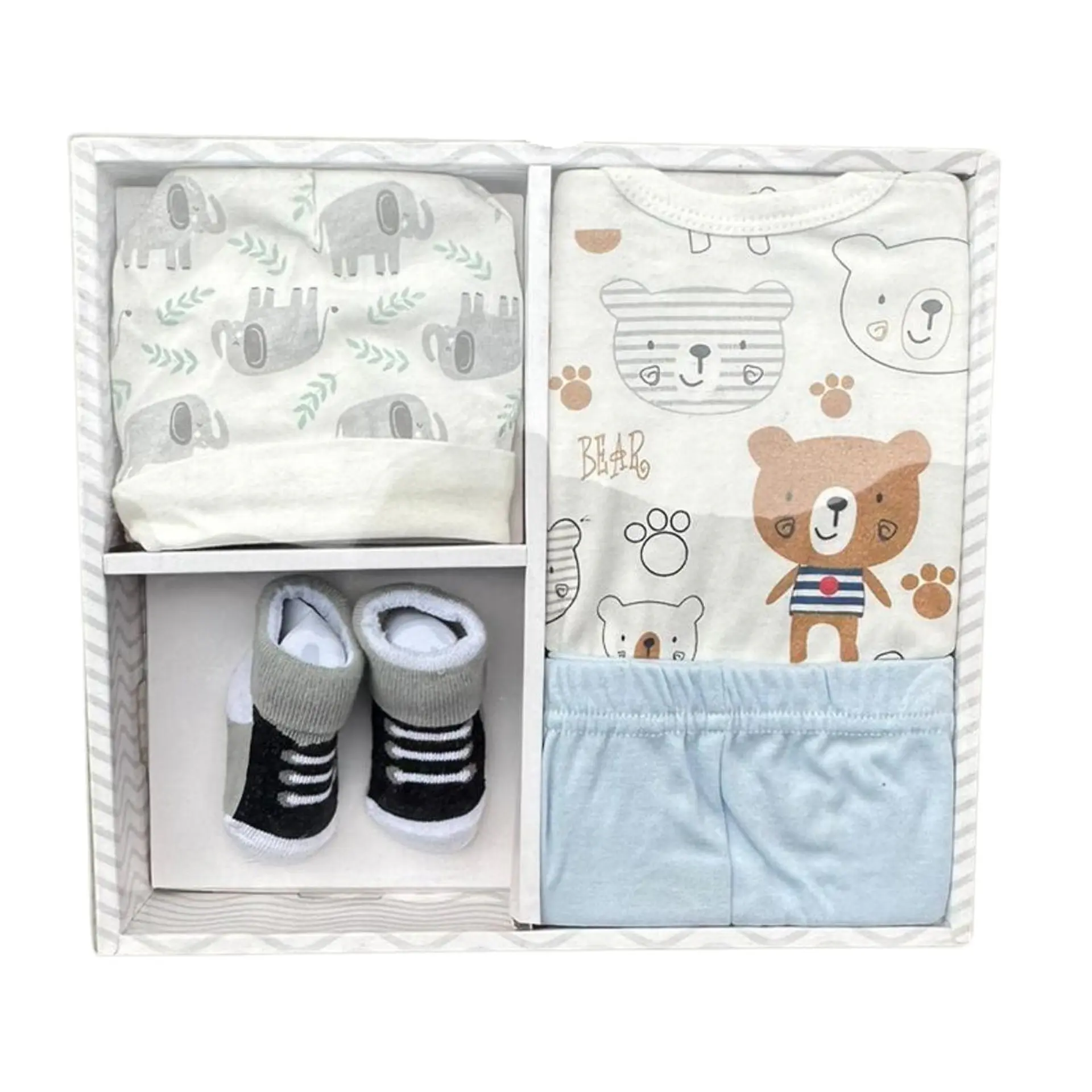 Set Bebe Ajuar Recien Nacido 4 Piezas En Caja Regalo Niñ 4
