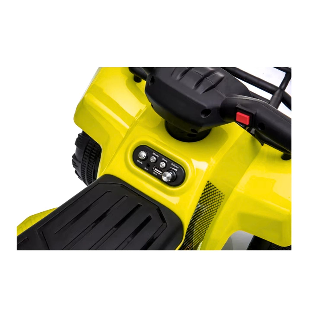 Moto Electrica Bateria Auto Niño Luz Y Sonido Amarilla Tj6 7