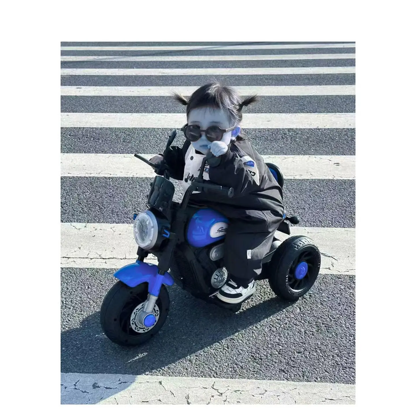 Moto Batería Eléctrico Infantil Lynx Azul Juguete  8