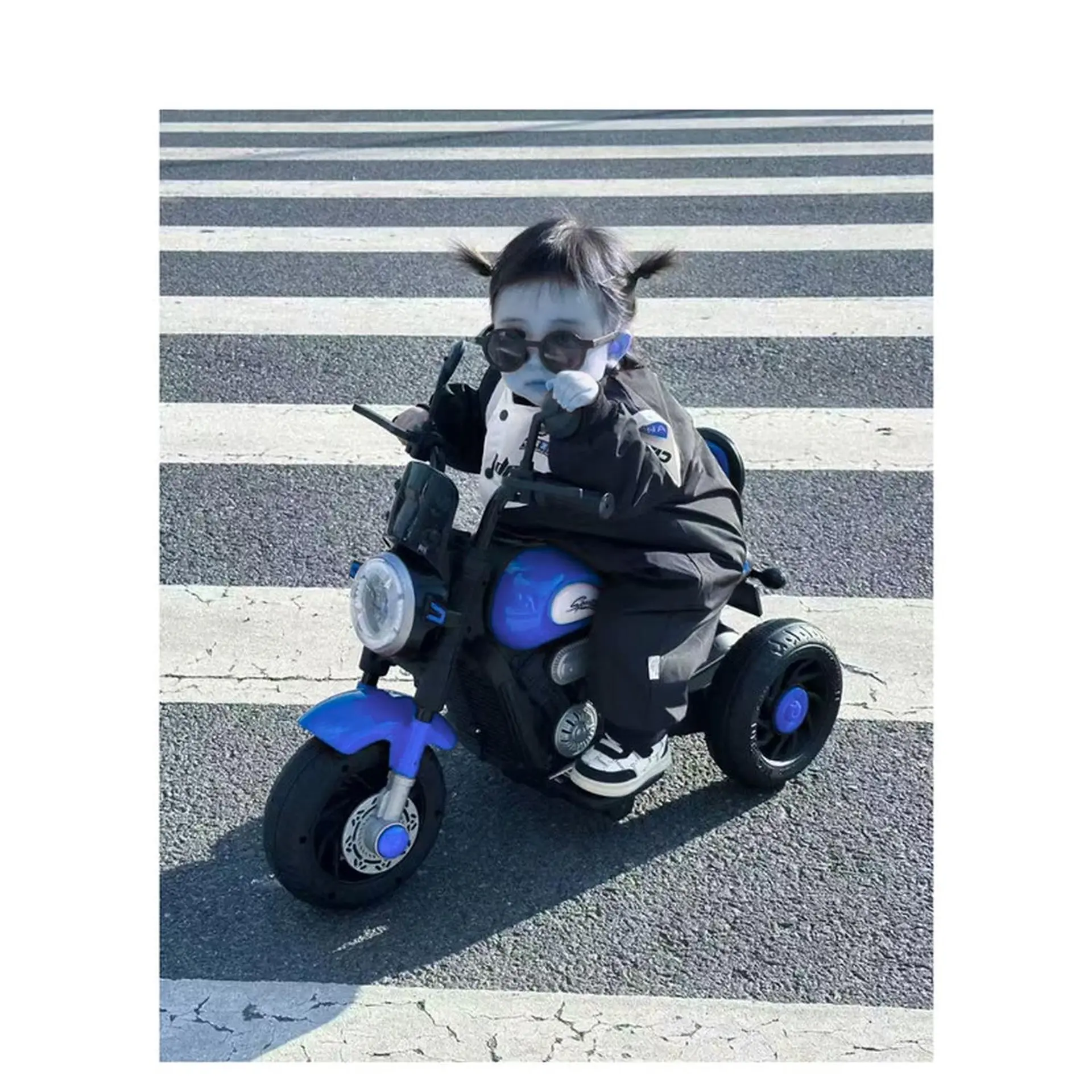 Moto Batería Eléctrico Infantil Lynx Azul Juguete  8