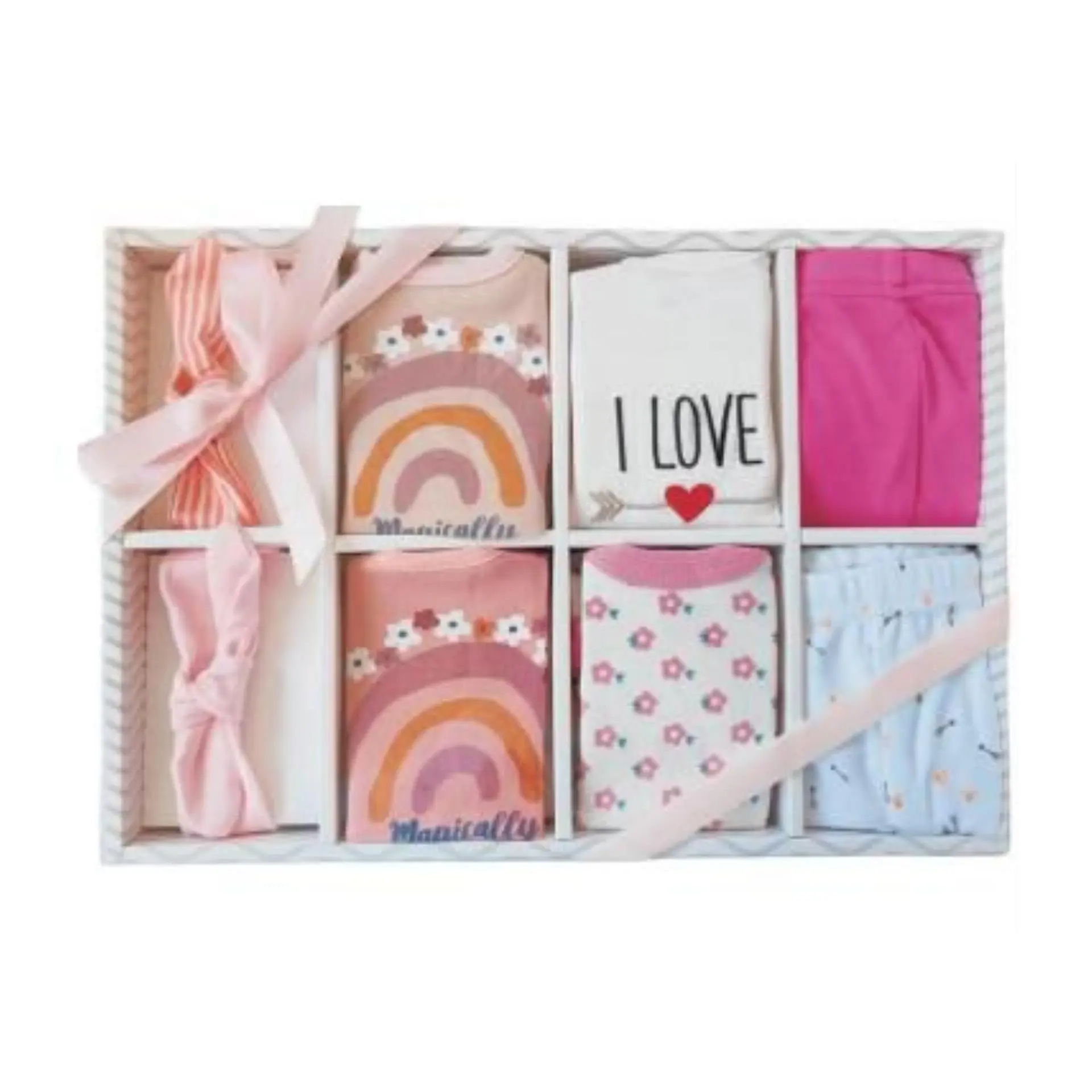 Set Bebe Ajuar Recien Nacido En Caja Regalo 8 Piezas Niñ 5