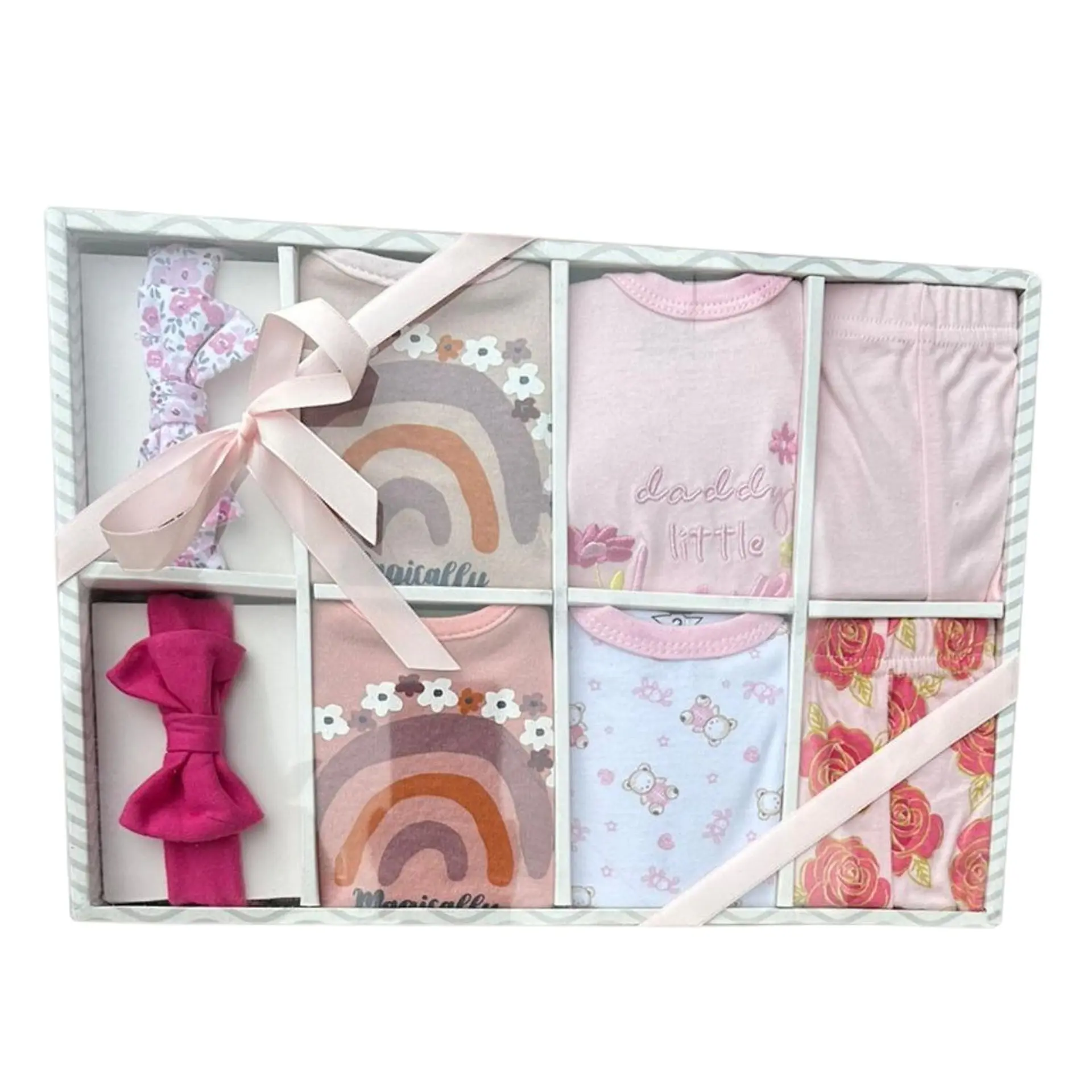Set Bebe Ajuar Recien Nacido En Caja Regalo 8 Piezas Niñ 7