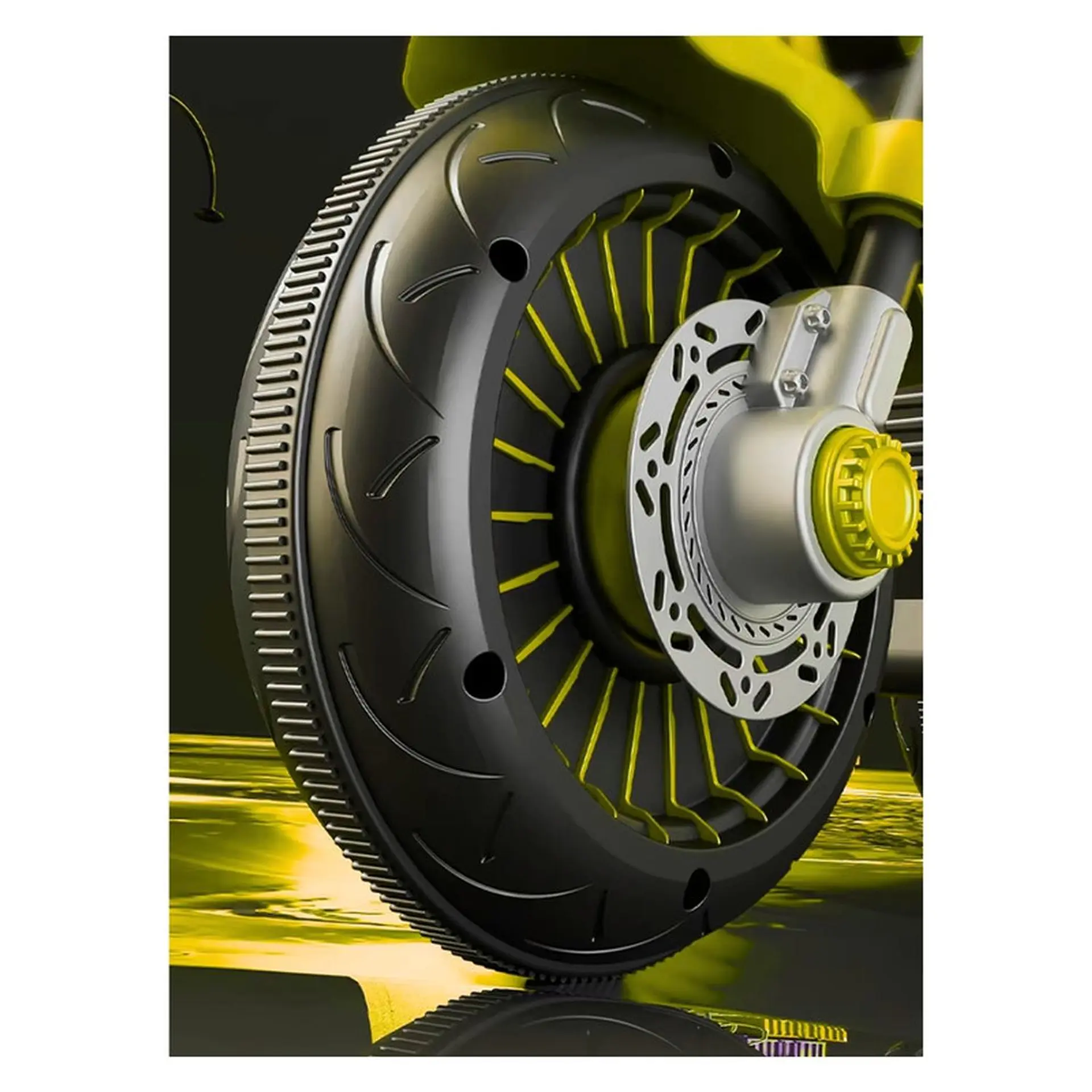 Moto Batería Eléctrico Infantil Neo Amarilla Juguete  9