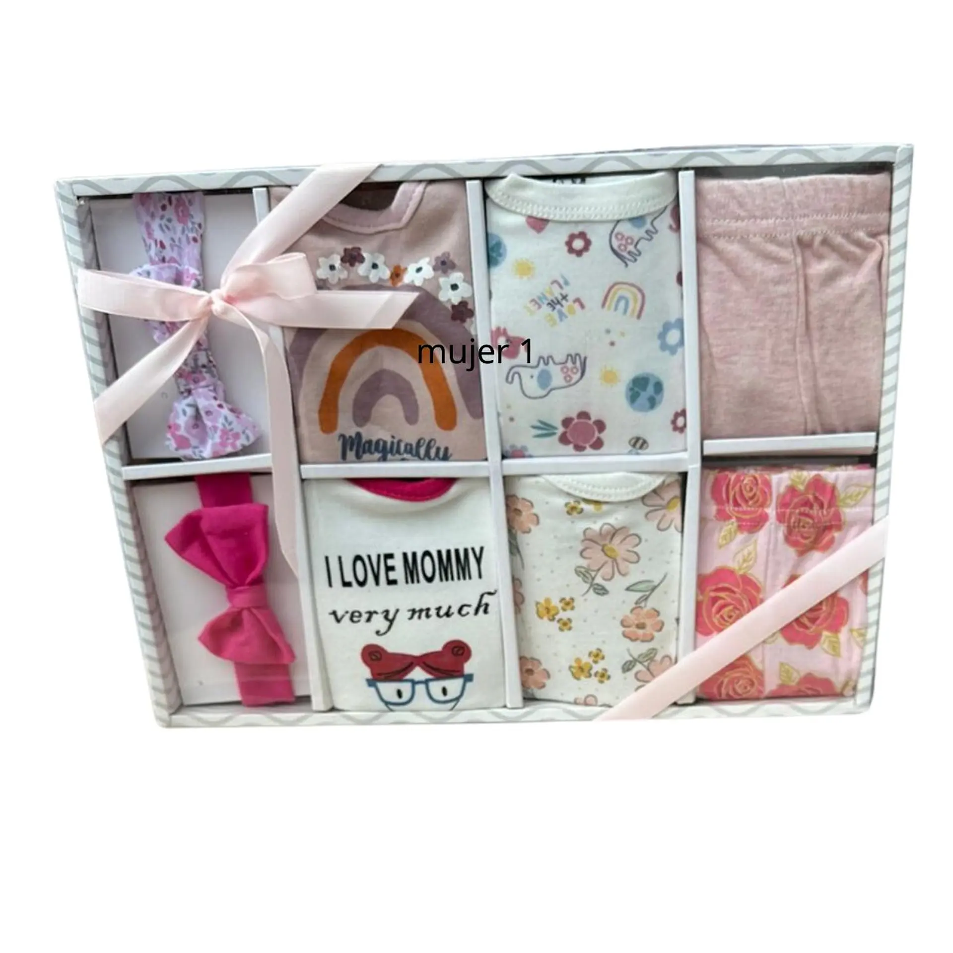 Set Bebe Ajuar Recien Nacido En Caja Regalo 8 Piezas Niñ 8