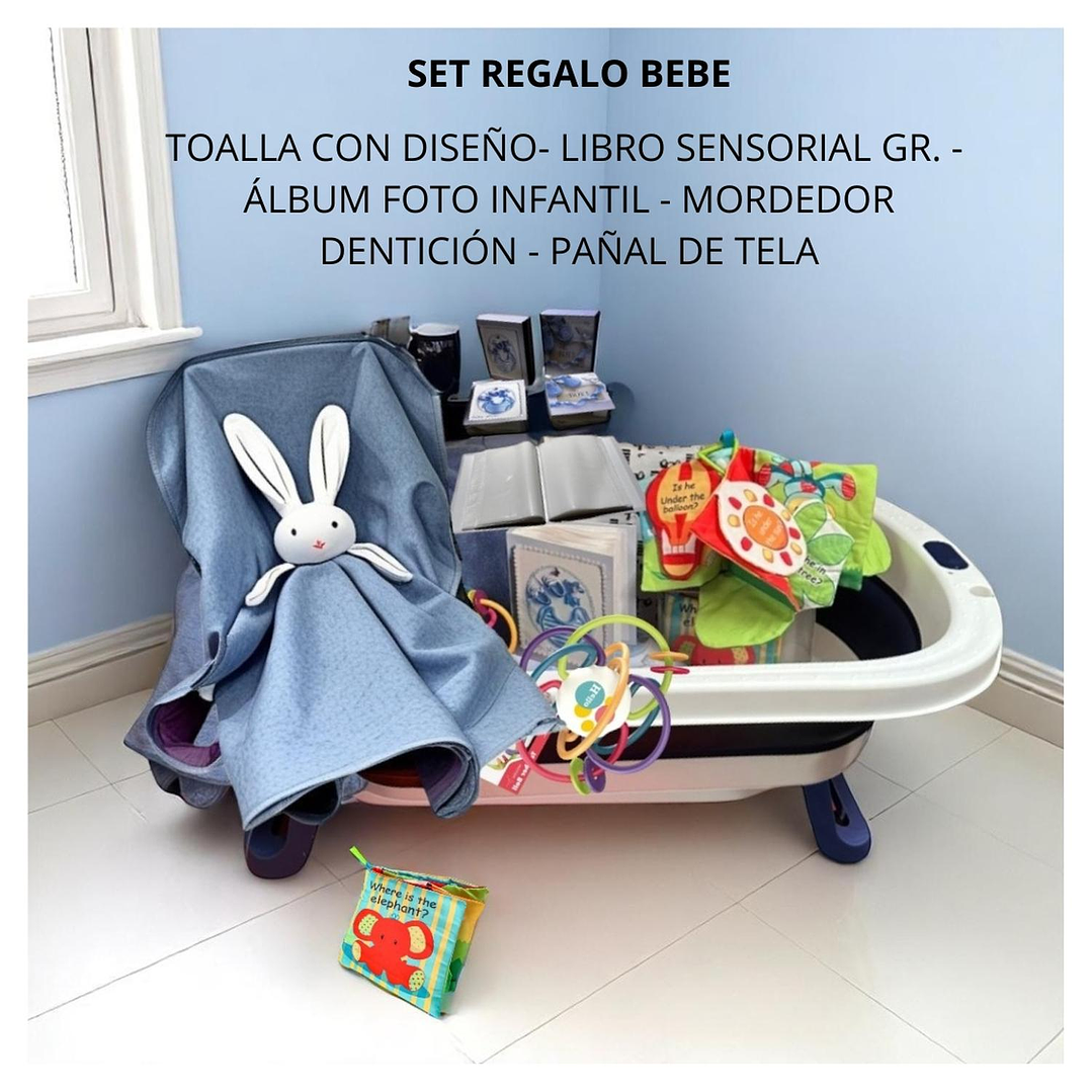 Set Regalo Bebe Recien Nacido Niño #2 en Caja 7 Pieza 8