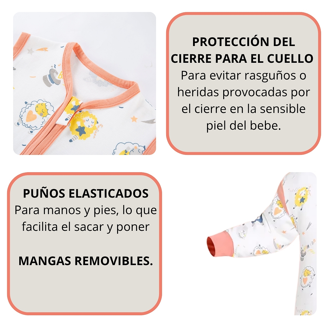 Saquito De Dormir Bebe Pijama Algodon Tog 1.0 Ovetitas 2