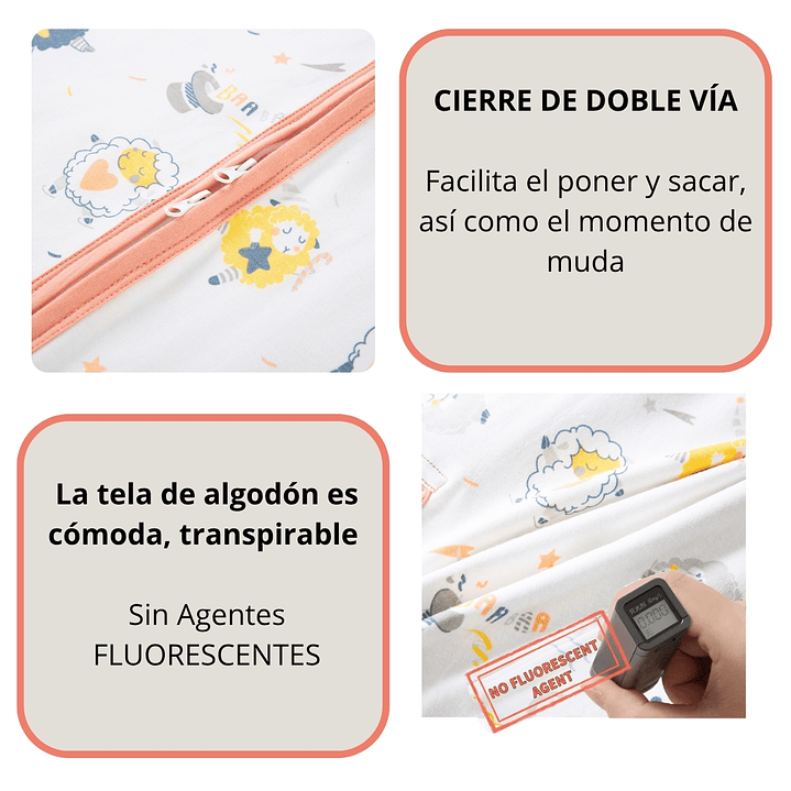Saquito De Dormir Bebe Pijama Algodon Tog 1.0 Ovetitas 3