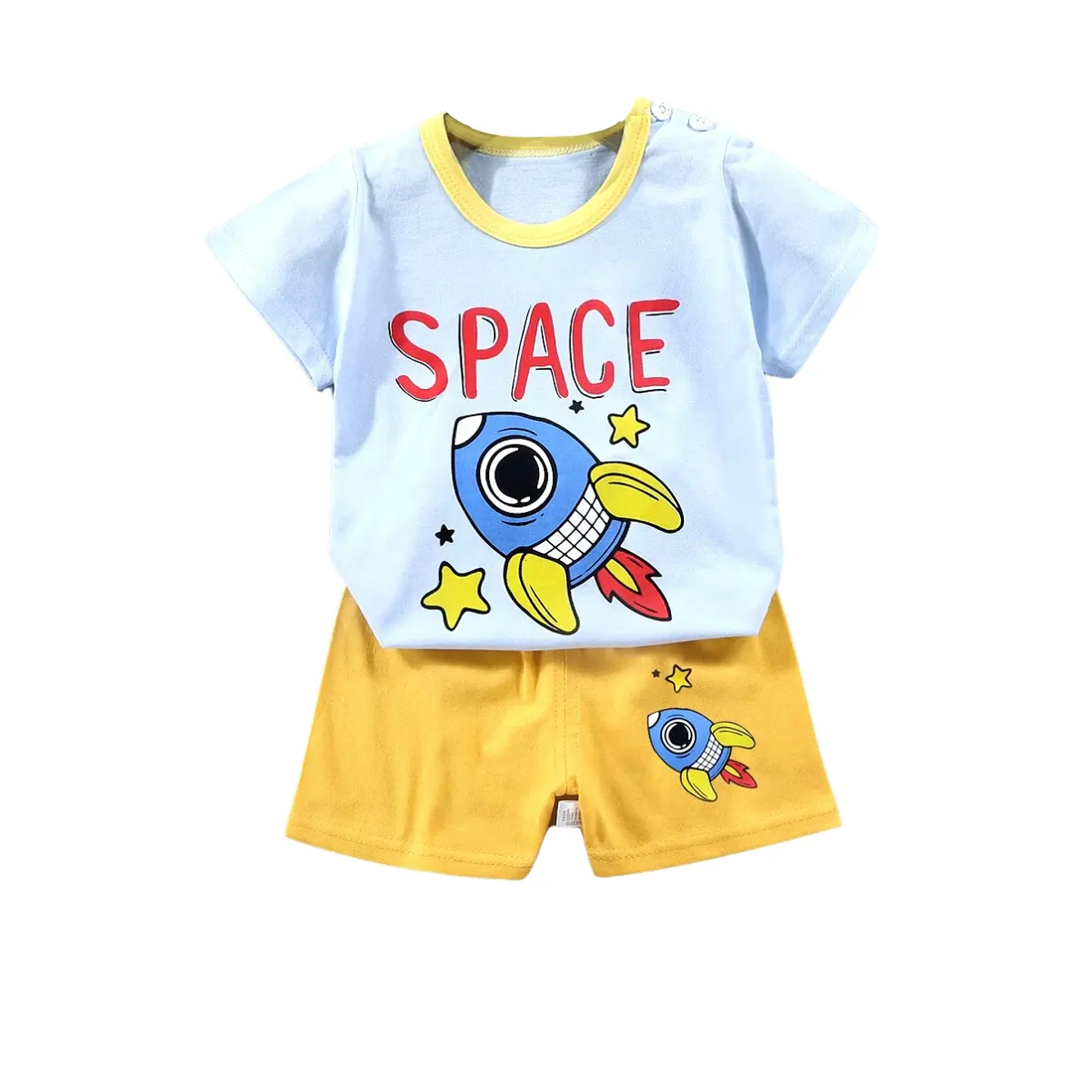 Polera Short Niño Conjunto Algodon Verano Space 2