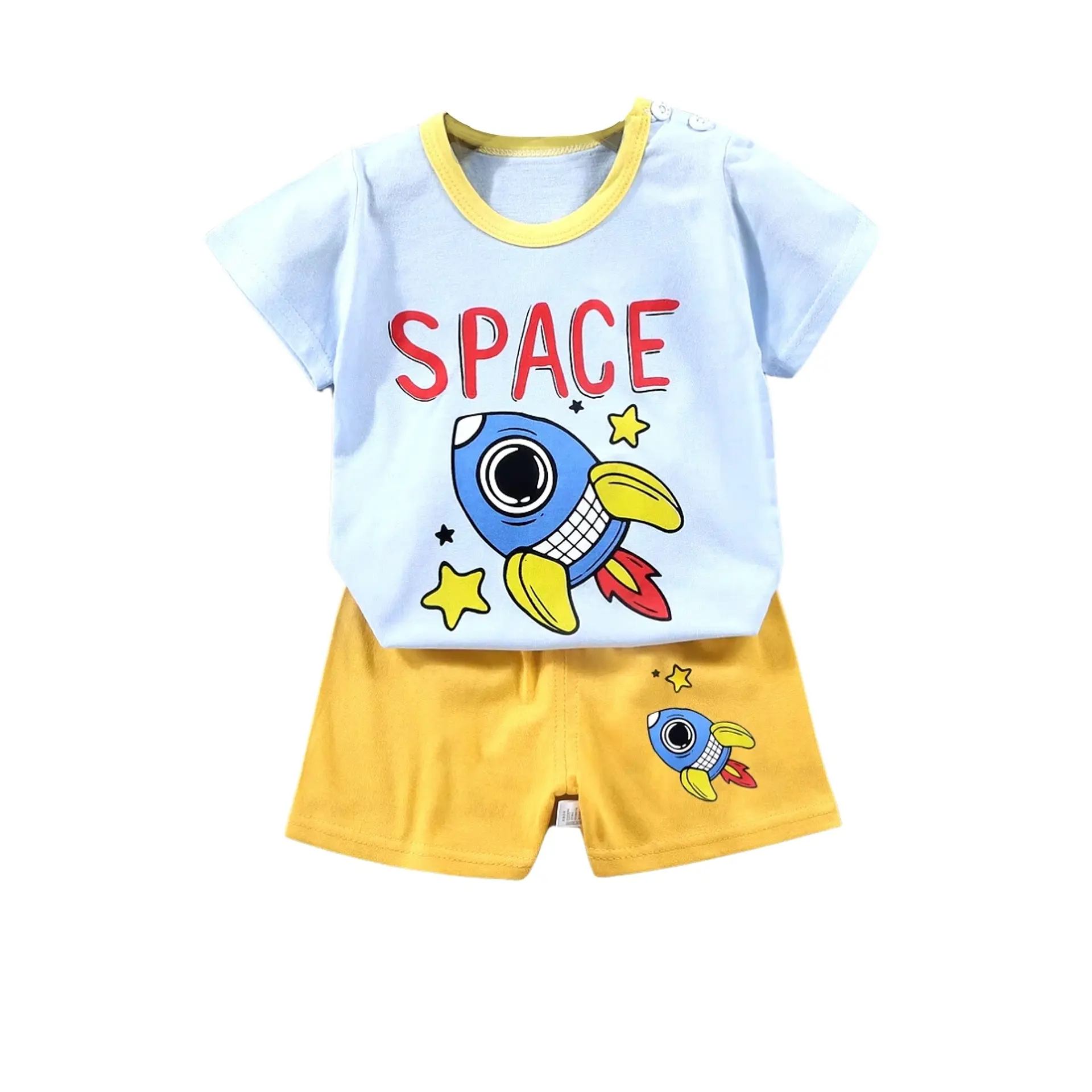 Polera Short Niño Conjunto Algodon Verano Space 2