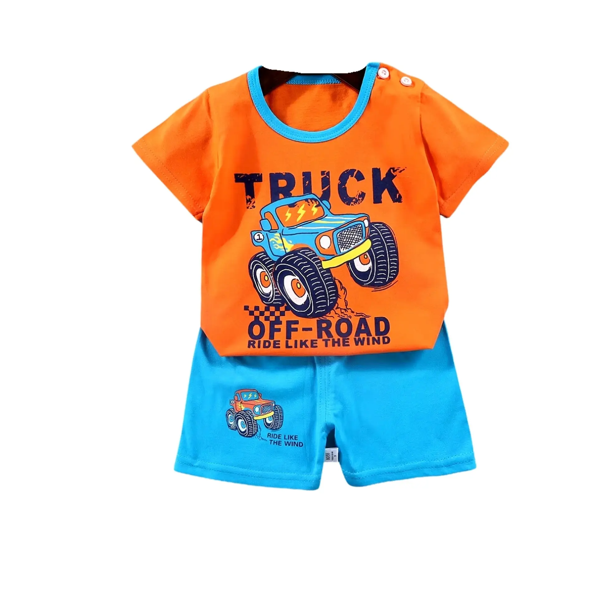 Polera Short Niño Conjunto Algodon Verano Truck 2