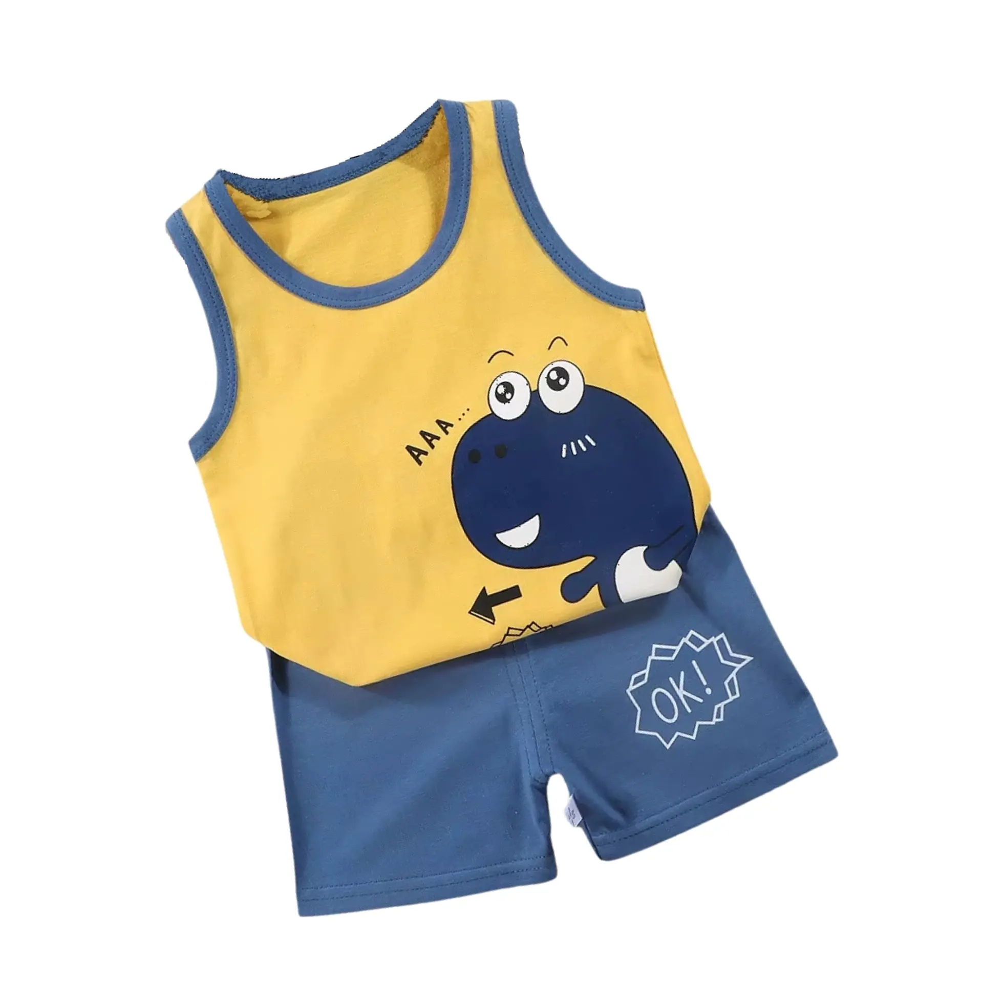 Polera Short Niño Conjunto Algodon Verano Dino 2
