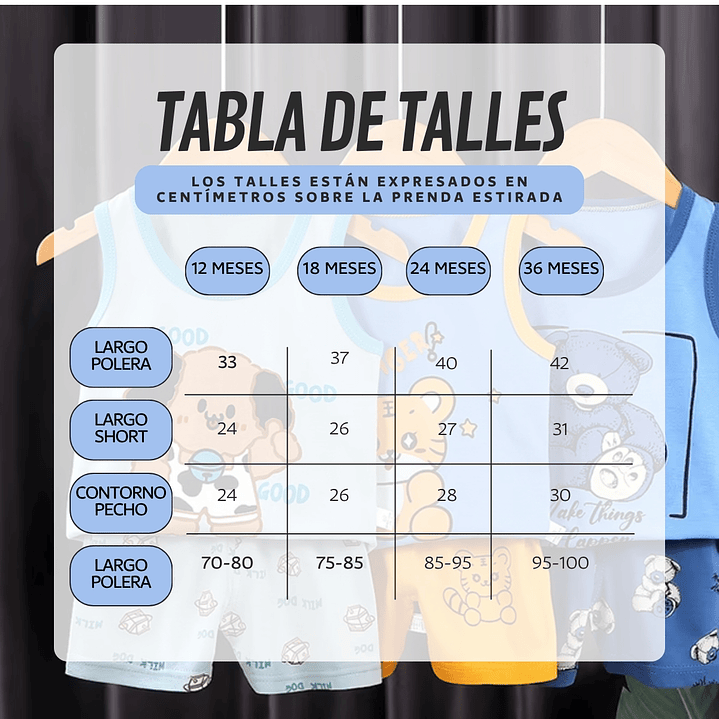 Polera Short Niño Conjunto Algodon Verano Smille 3