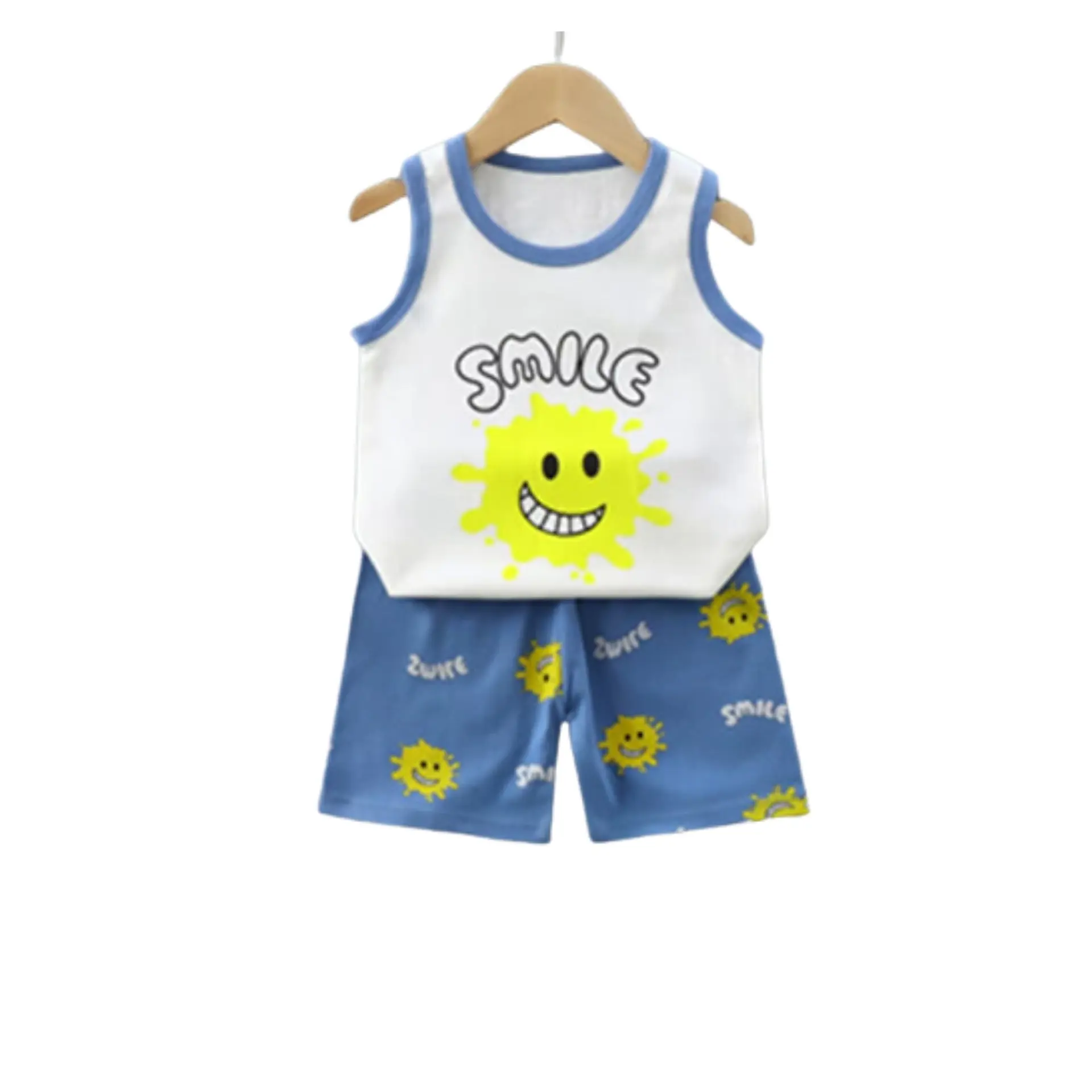 Polera Short Niño Conjunto Algodon Verano Smille 2