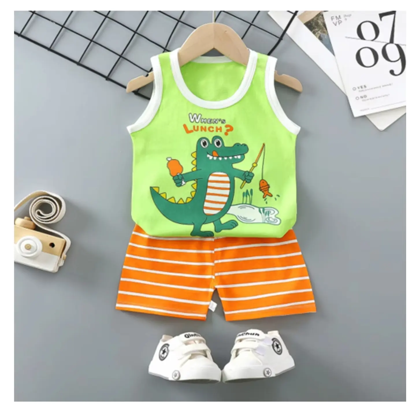 Polera Short Niño Conjunto Algodon Verano Yakare 1