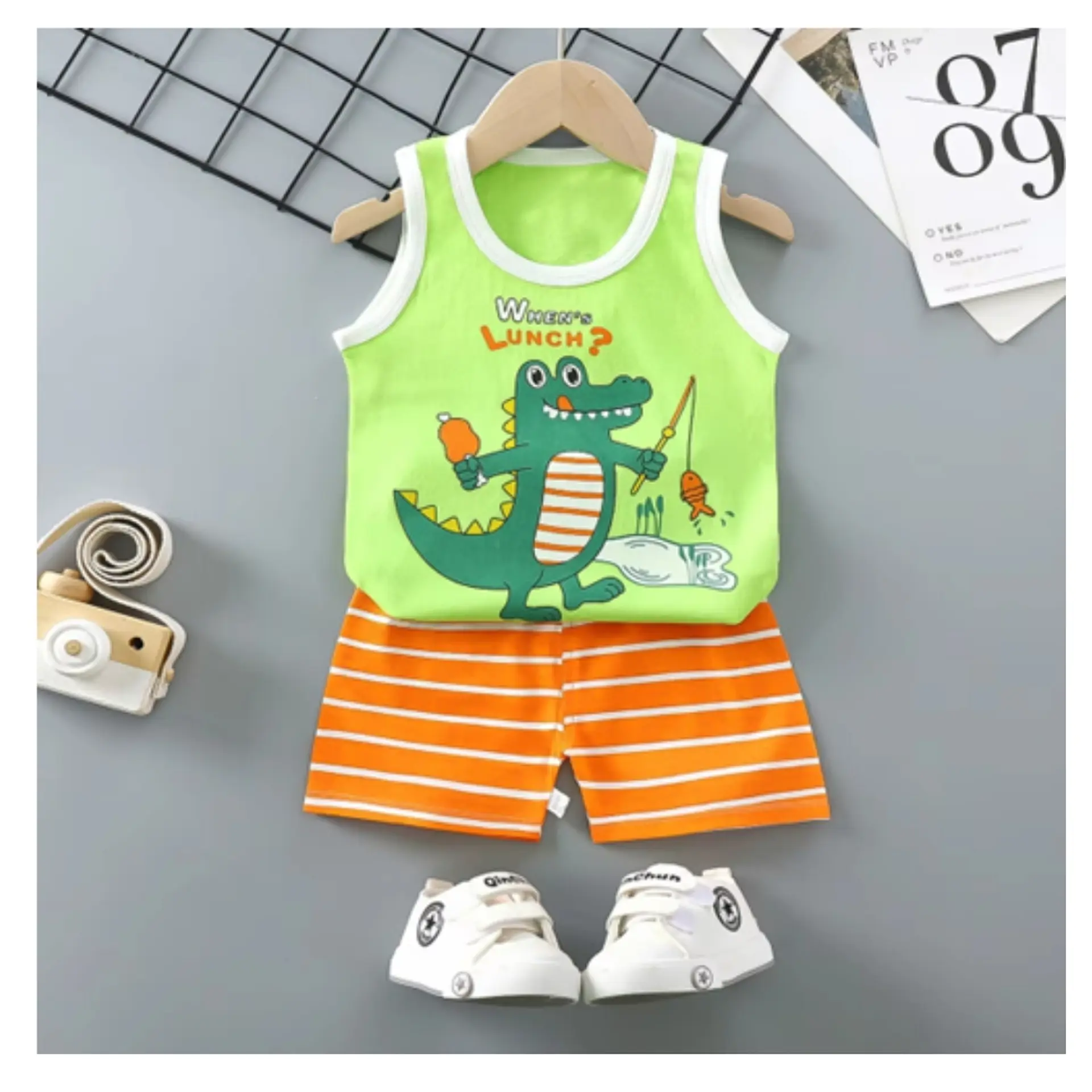 Polera Short Niño Conjunto Algodon Verano Yakare 1