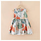 Vestido Niña Sin Mangas Algodon Verano Estampado Hojitas - Miniatura 1