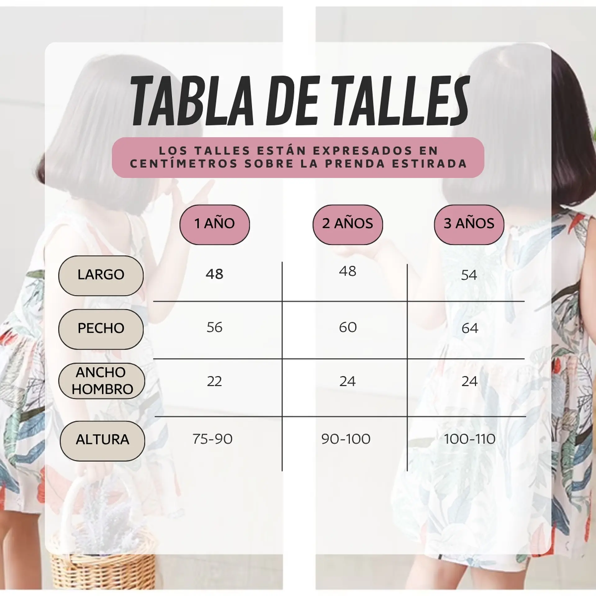 Vestido Niña Sin Mangas Algodon Verano Estampado Flor Roja 5