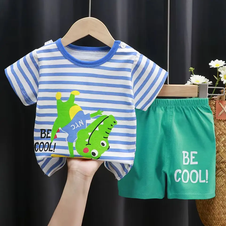 Pijama Niño Algodon Manga Corta Short Be Cool 1