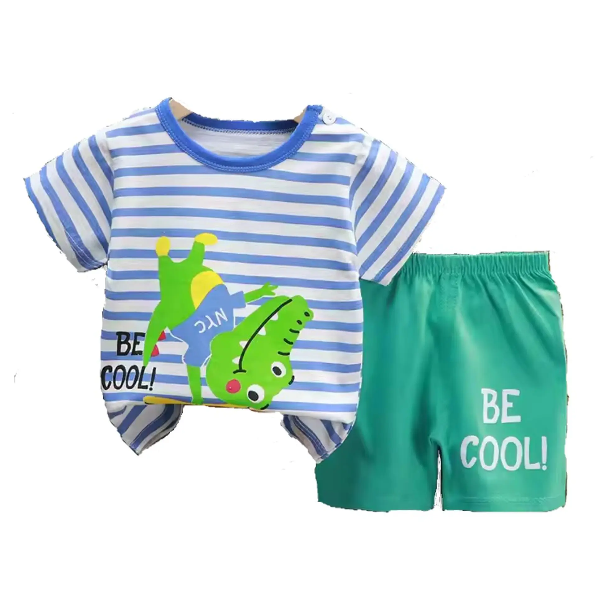 Pijama Niño Algodon Manga Corta Short Be Cool 2