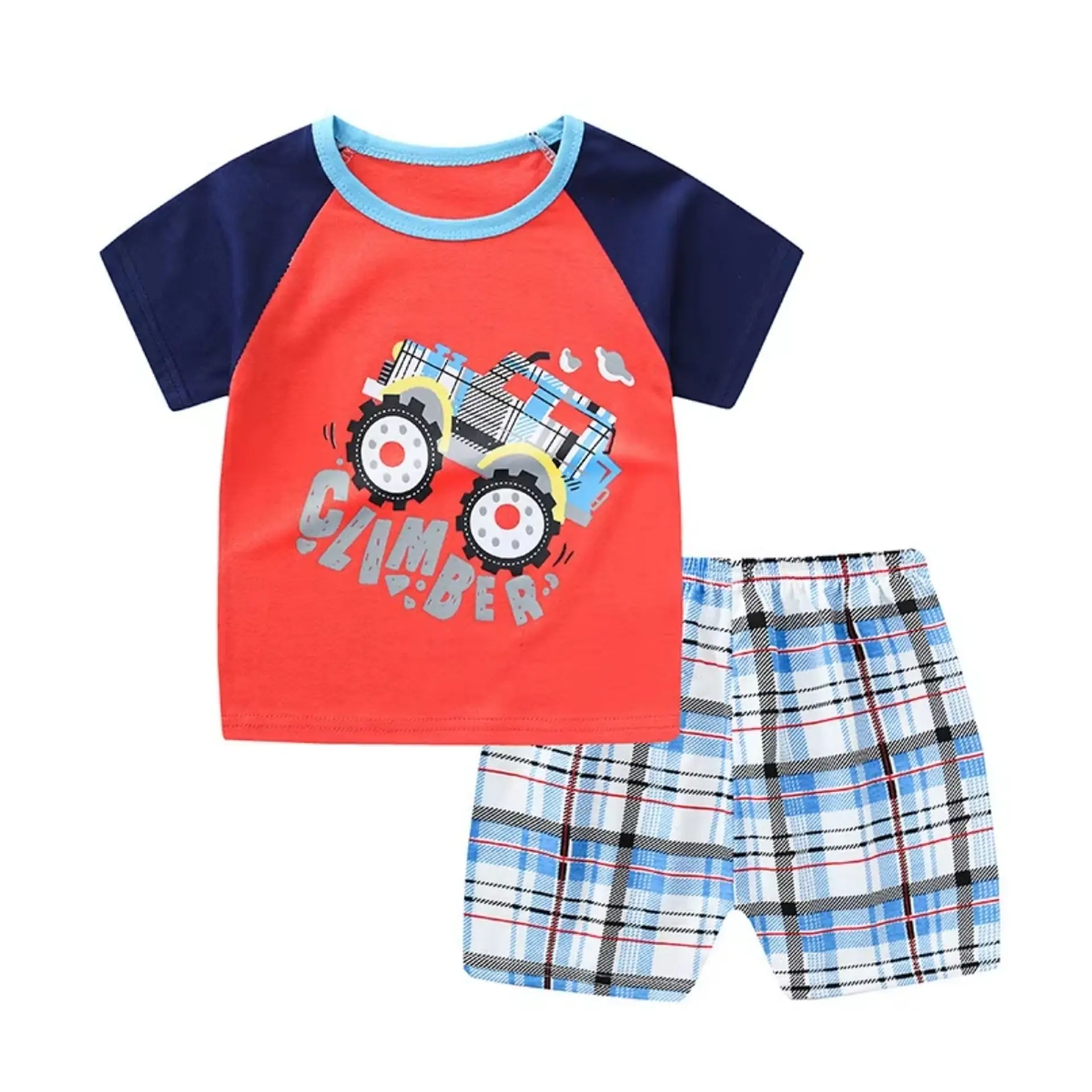 Pijama Niño Algodon Manga Corta Short Climber 1