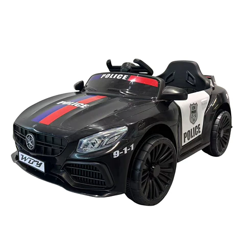 Auto Batería Eléctrico Infantil Policia Juguete 