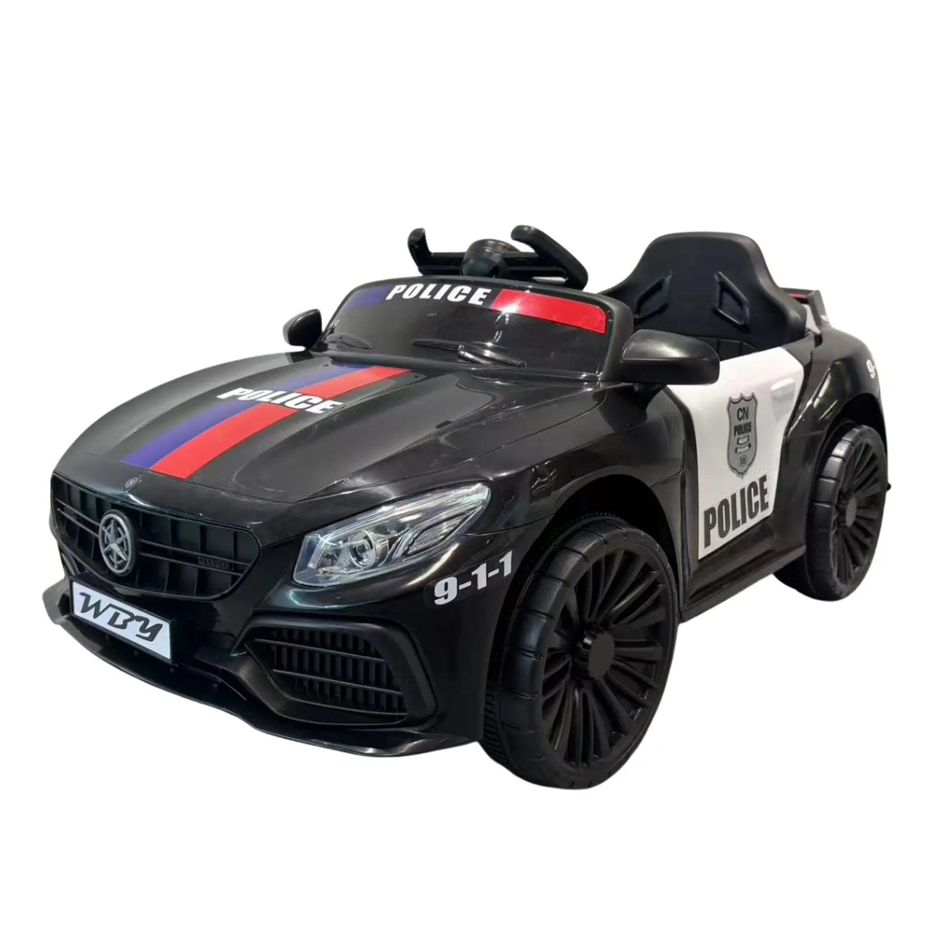Auto Batería Eléctrico Infantil Policia Juguete  2