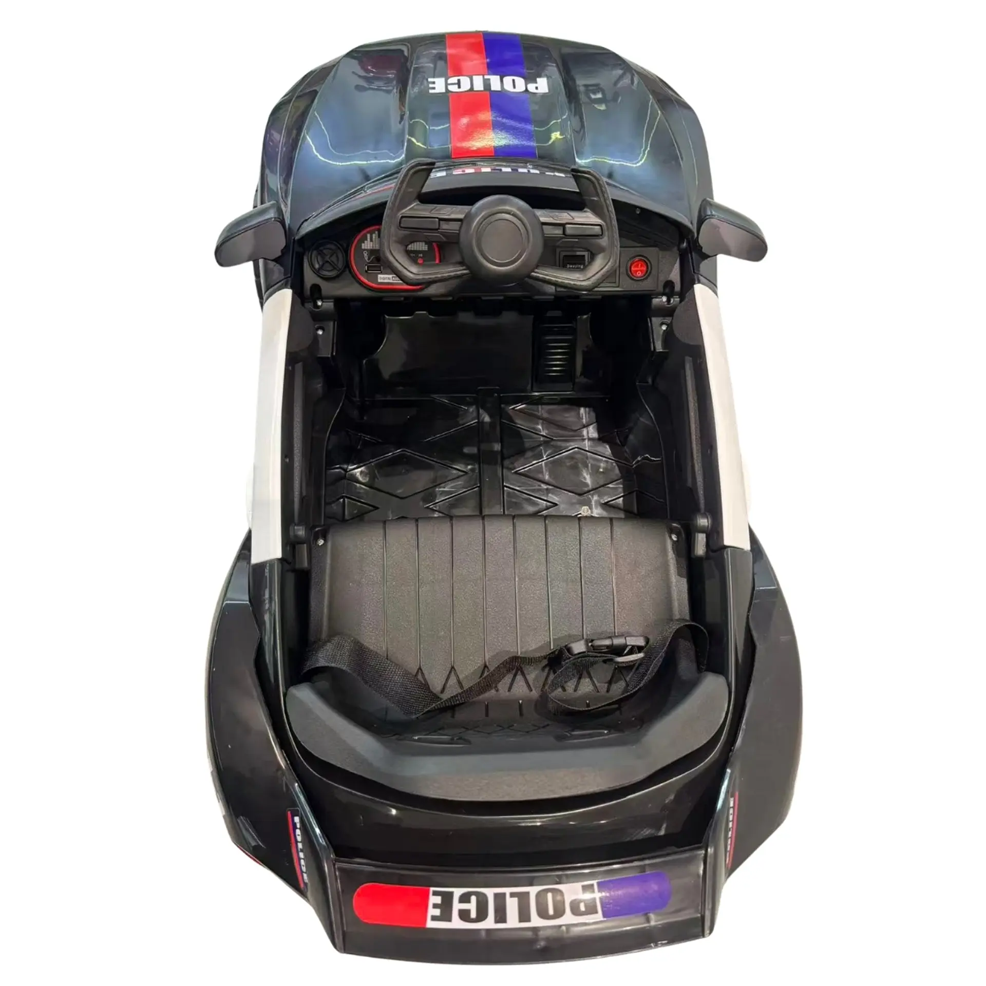 Auto Batería Eléctrico Infantil Policia Juguete  3