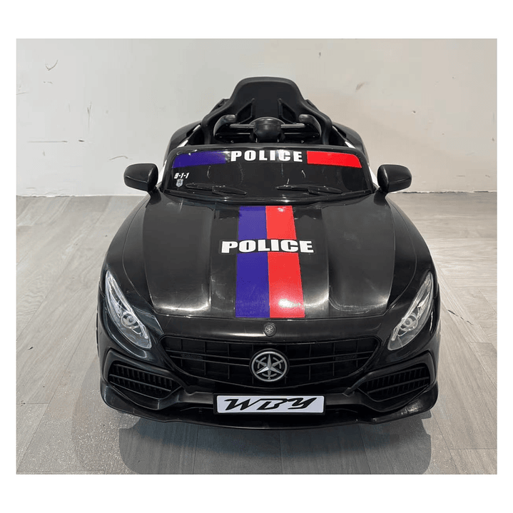 Auto Electrico Policia Infantil A Batería 7