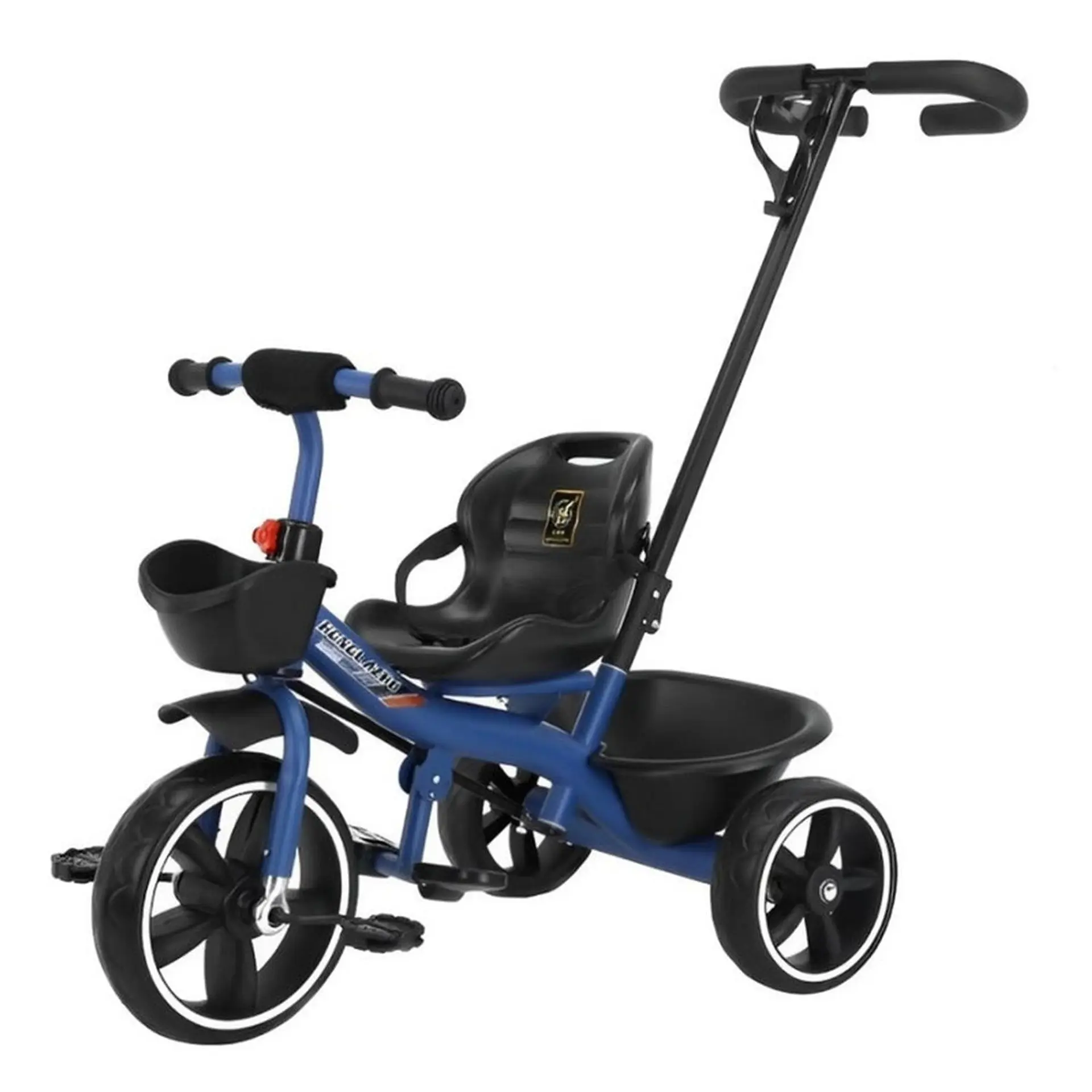 Triciclo Infantil Mango De Empuje Alto Asiento Grande Azul 1