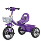 Triciclo Infantil Bici Musical Con Canasto y Respaldo Morado - Miniatura 2
