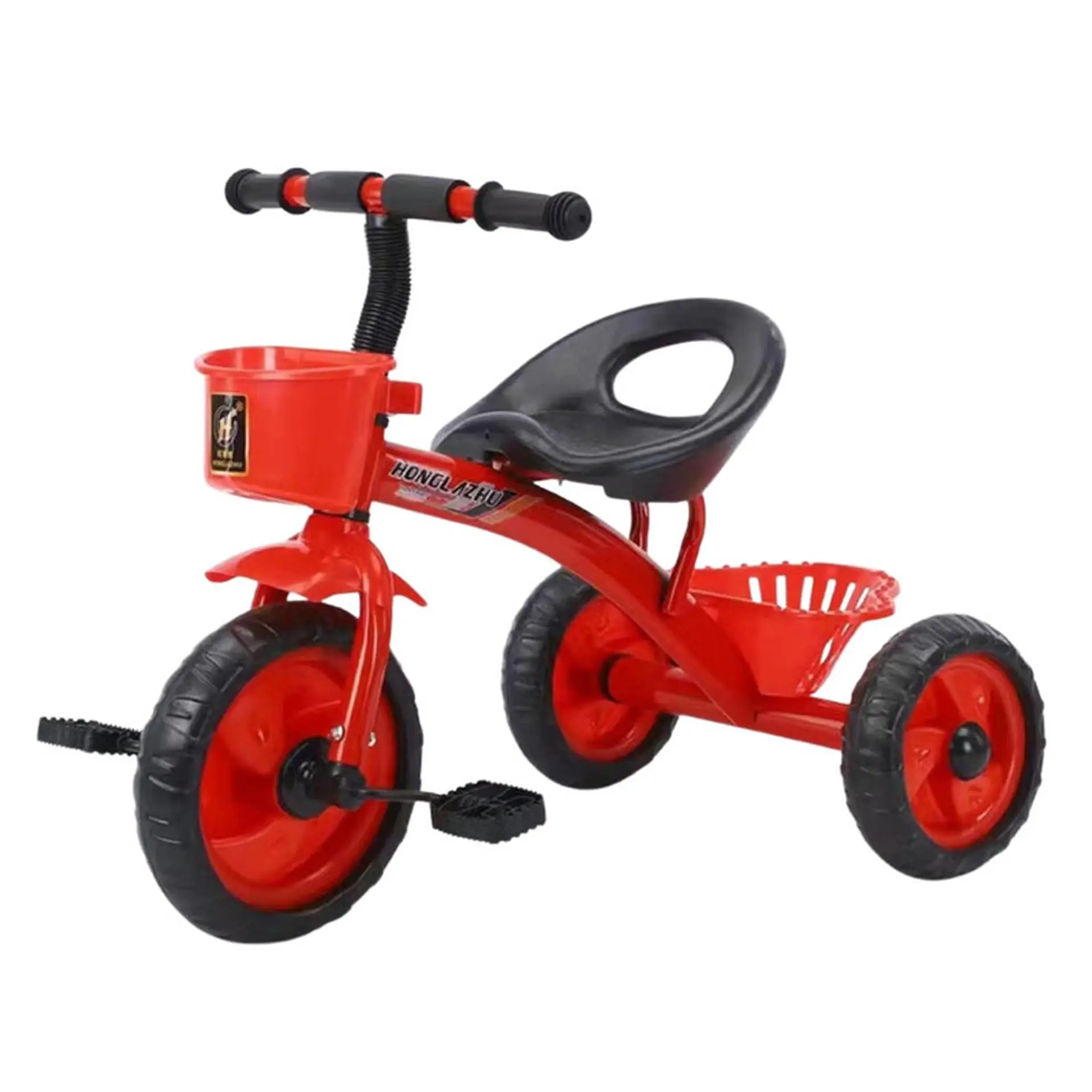 Triciclo Infantil Bici Con Canastos y Cintas Rojo 2